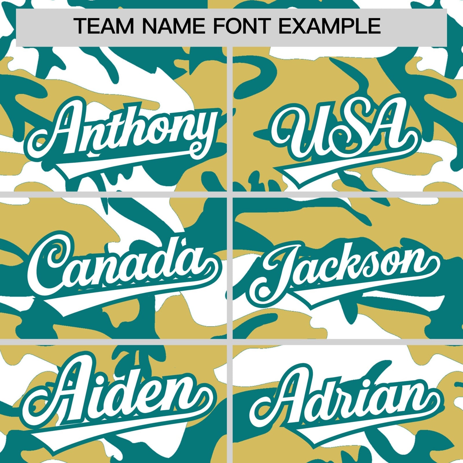 Custom Old Gold Teal White Camo Gradient Fashion Baseball Jersey | Perfect for Training,Sublimation Printed & Stitched,Add Name and Numbern,Perfect for Teams | KXKSHOP