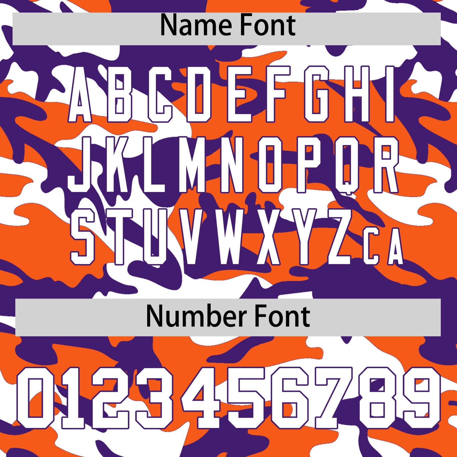 Custom Orange Purple White Camo Gradient Fashion Baseball Jersey | Perfect for Training,Sublimation Printed & Stitched,Add Name and Numbern,Perfect for Teams | KXKSHOP
