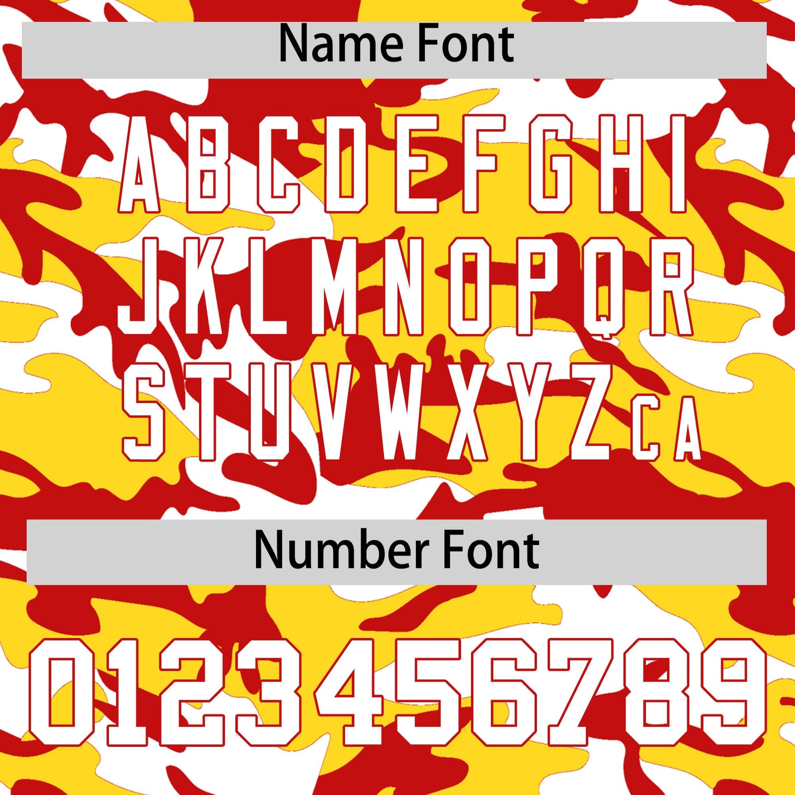 Custom Gold Red White Camo Gradient Fashion Baseball Jersey | Perfect for Training,Sublimation Printed & Stitched,Add Name and Numbern,Perfect for Teams | KXKSHOP