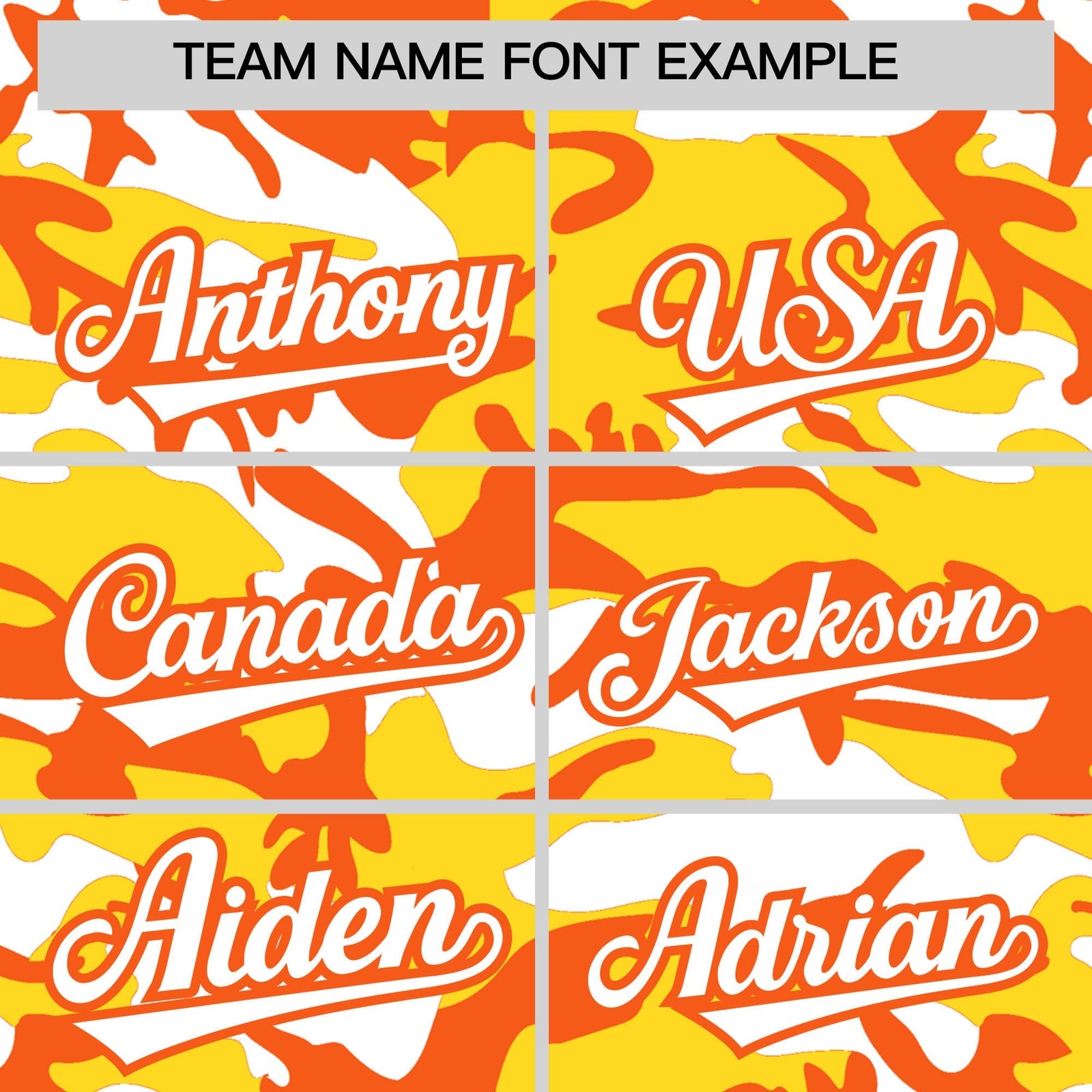 Custom Gold Orange White Camo Gradient Fashion Baseball Jersey | Perfect for Training,Sublimation Printed & Stitched,Add Name and Numbern,Perfect for Teams | KXKSHOP