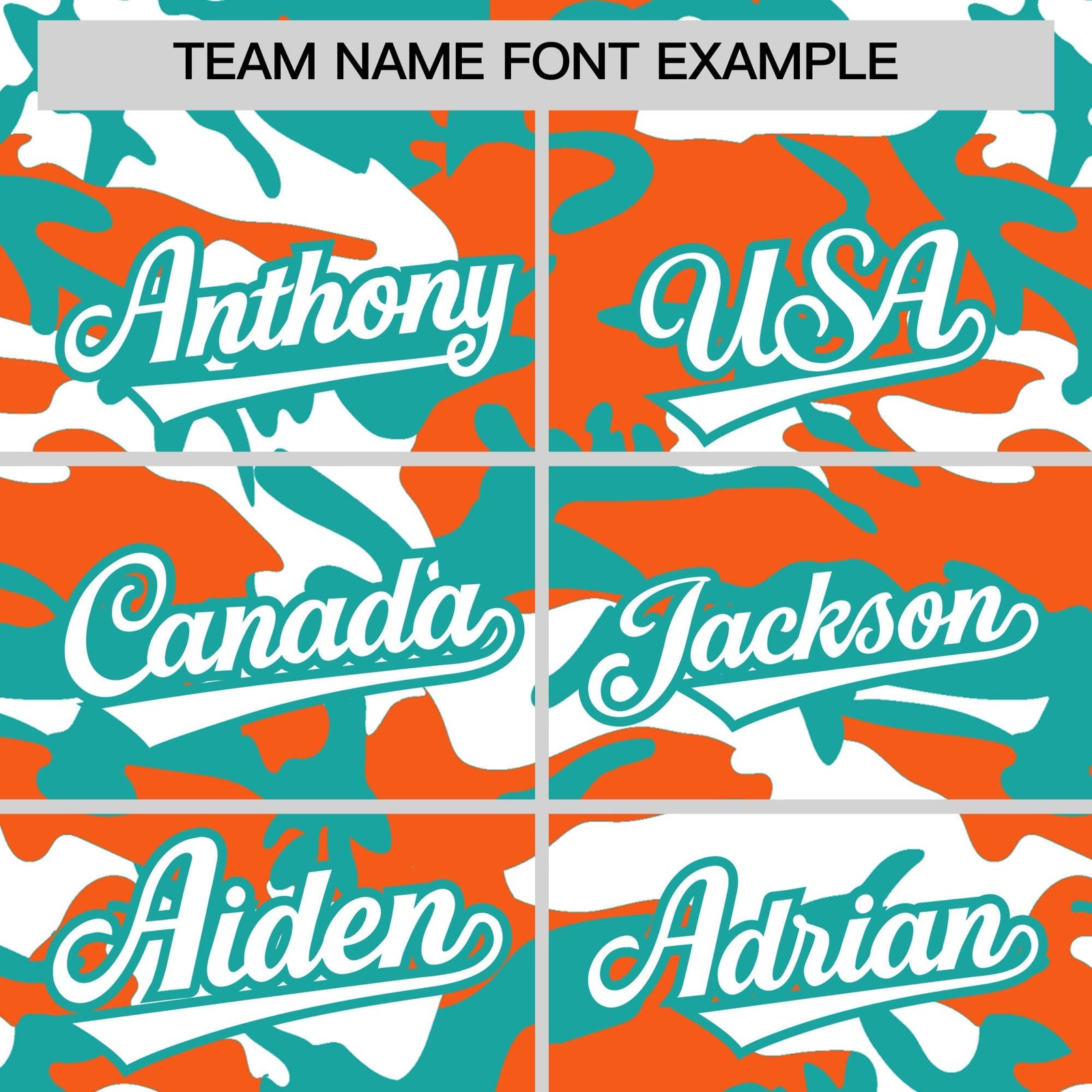 Custom Aqua Orange White Camo Gradient Fashion Baseball Jersey | Perfect for Training,Sublimation Printed & Stitched,Add Name and Numbern,Perfect for Teams | KXKSHOP