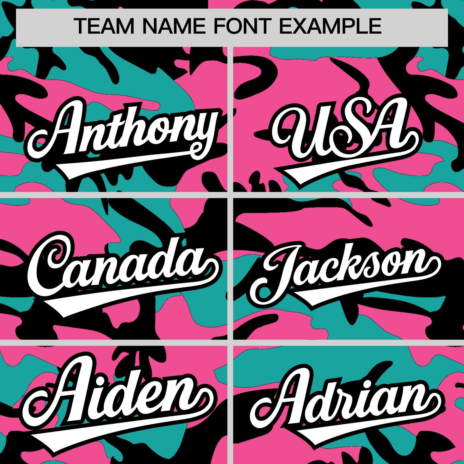 Custom Aqua Pink Black Camo Gradient Fashion Baseball Jersey | Perfect for Training,Sublimation Printed & Stitched,Add Name and Numbern,Perfect for Teams | KXKSHOP