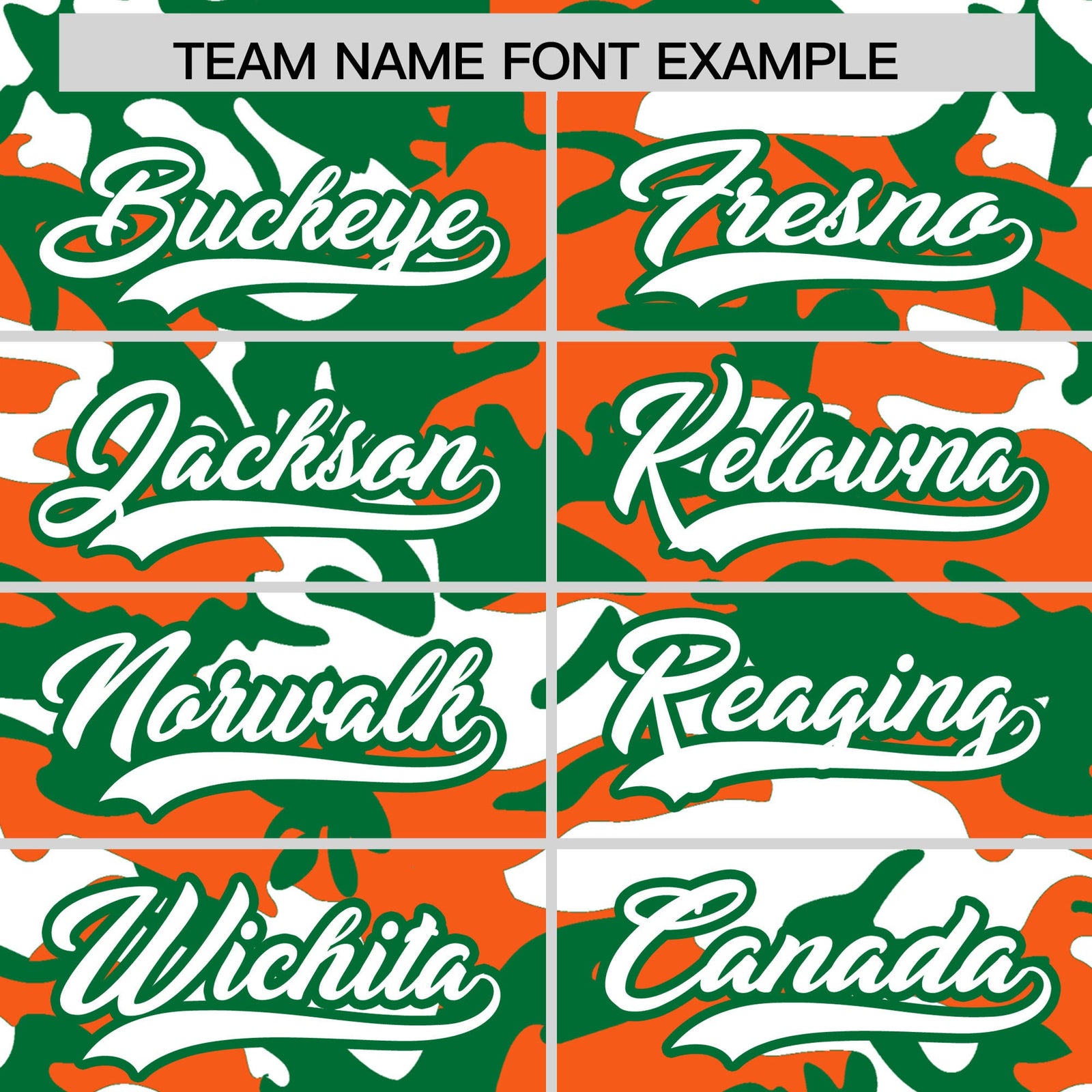 Custom Orange Kelly Green White Camo Gradient Fashion Baseball Jersey | Perfect for Training,Sublimation Printed & Stitched,Add Name and Numbern,Perfect for Teams | KXKSHOP
