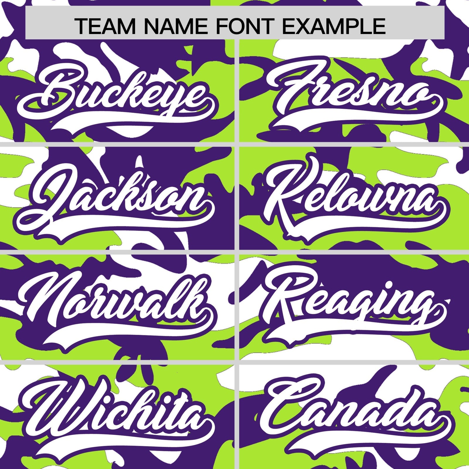 Custom Neon Green Purple White Camo Gradient Fashion Baseball Jersey | Perfect for Training,Sublimation Printed & Stitched,Add Name and Numbern,Perfect for Teams | KXKSHOP