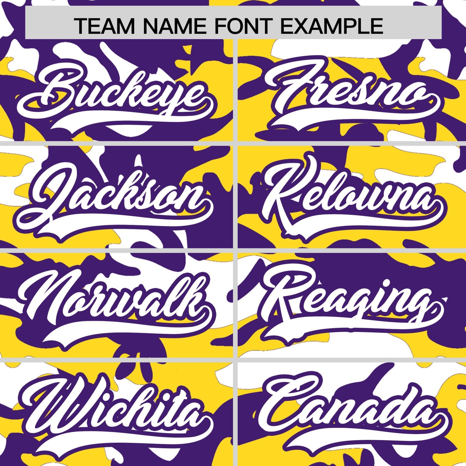 Custom Gold Purple White Camo Gradient Fashion Baseball Jersey | Perfect for Training,Sublimation Printed & Stitched,Add Name and Numbern,Perfect for Teams | KXKSHOP