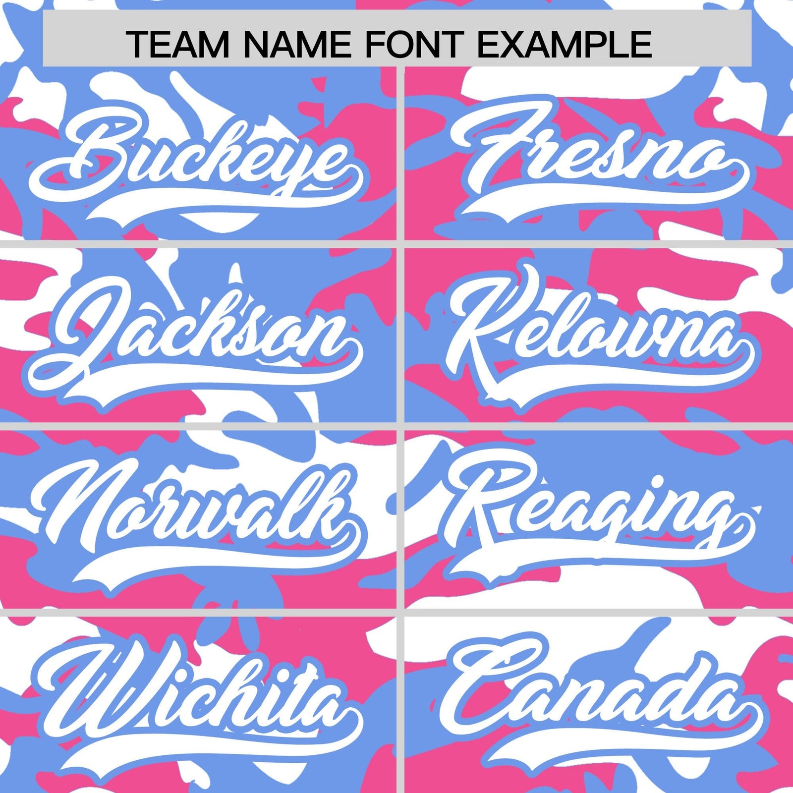 Custom Pink Light Blue White Camo Gradient Fashion Baseball Jersey | Perfect for Training,Sublimation Printed & Stitched,Add Name and Numbern,Perfect for Teams | KXKSHOP
