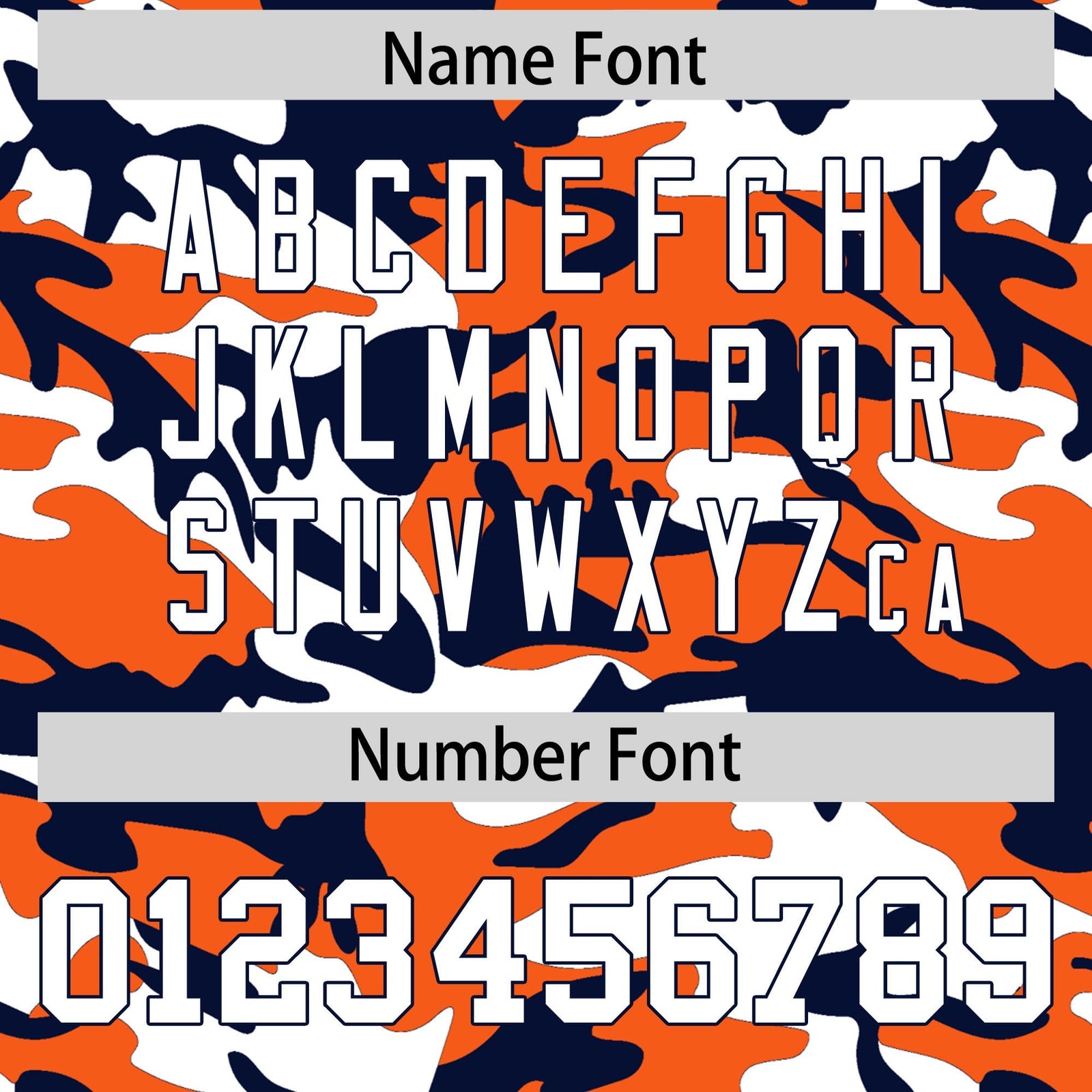 Custom Orange Navy White Camo Gradient Fashion Baseball Jersey | Perfect for Training,Sublimation Printed & Stitched,Add Name and Numbern,Perfect for Teams | KXKSHOP