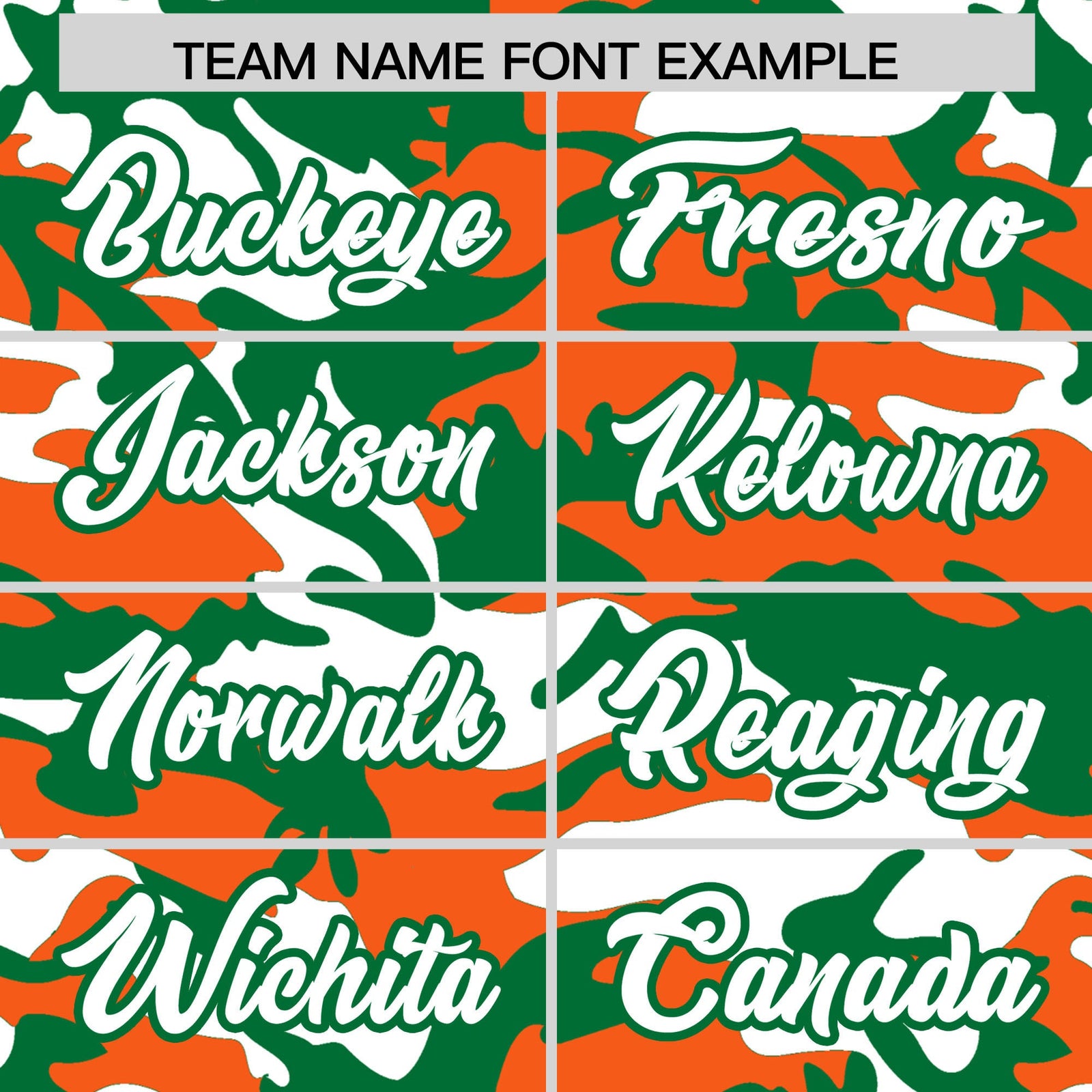 Custom Orange Kelly Green White Camo Gradient Fashion Baseball Jersey | Perfect for Training,Sublimation Printed & Stitched,Add Name and Numbern,Perfect for Teams | KXKSHOP
