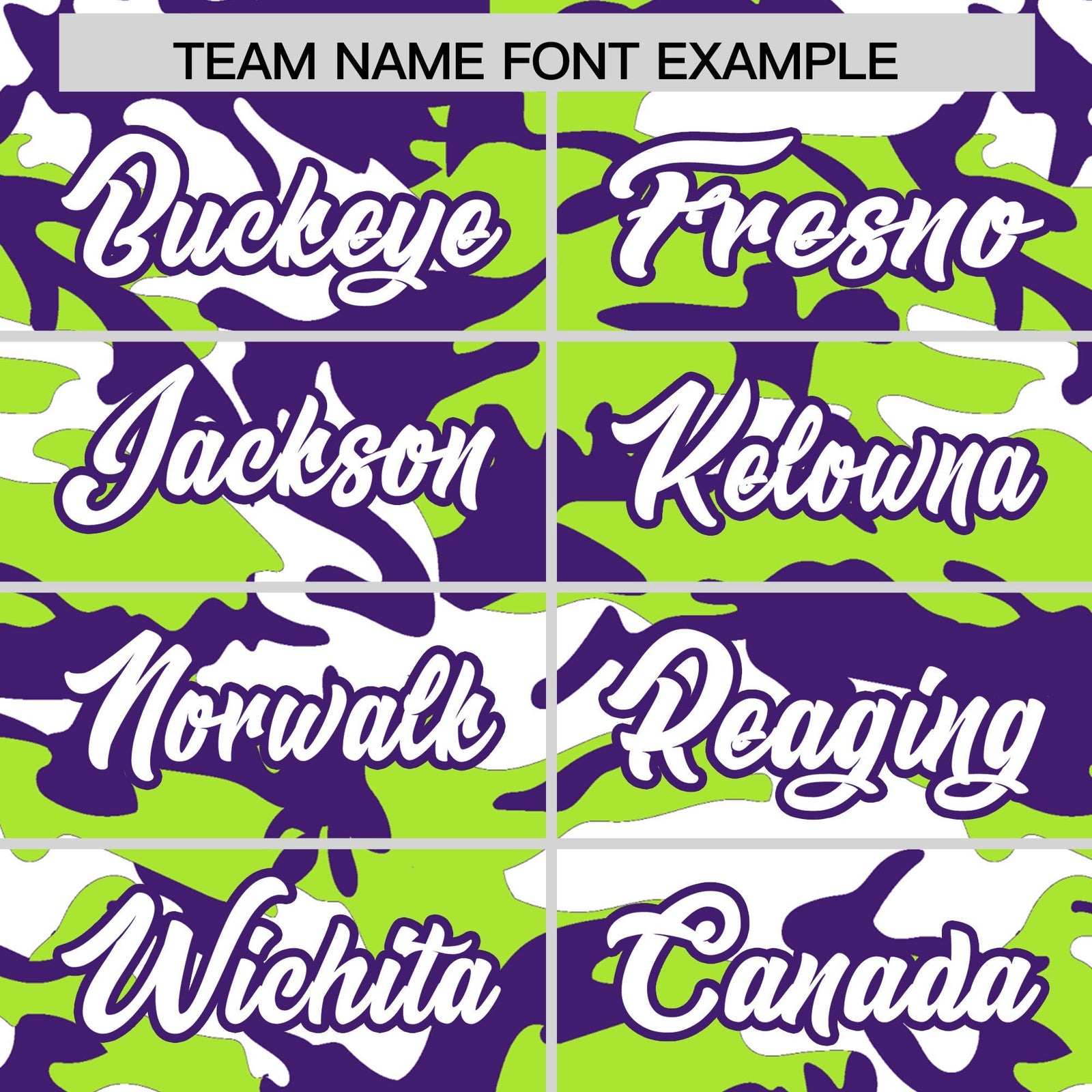 Custom Neon Green Purple White Camo Gradient Fashion Baseball Jersey | Perfect for Training,Sublimation Printed & Stitched,Add Name and Numbern,Perfect for Teams | KXKSHOP