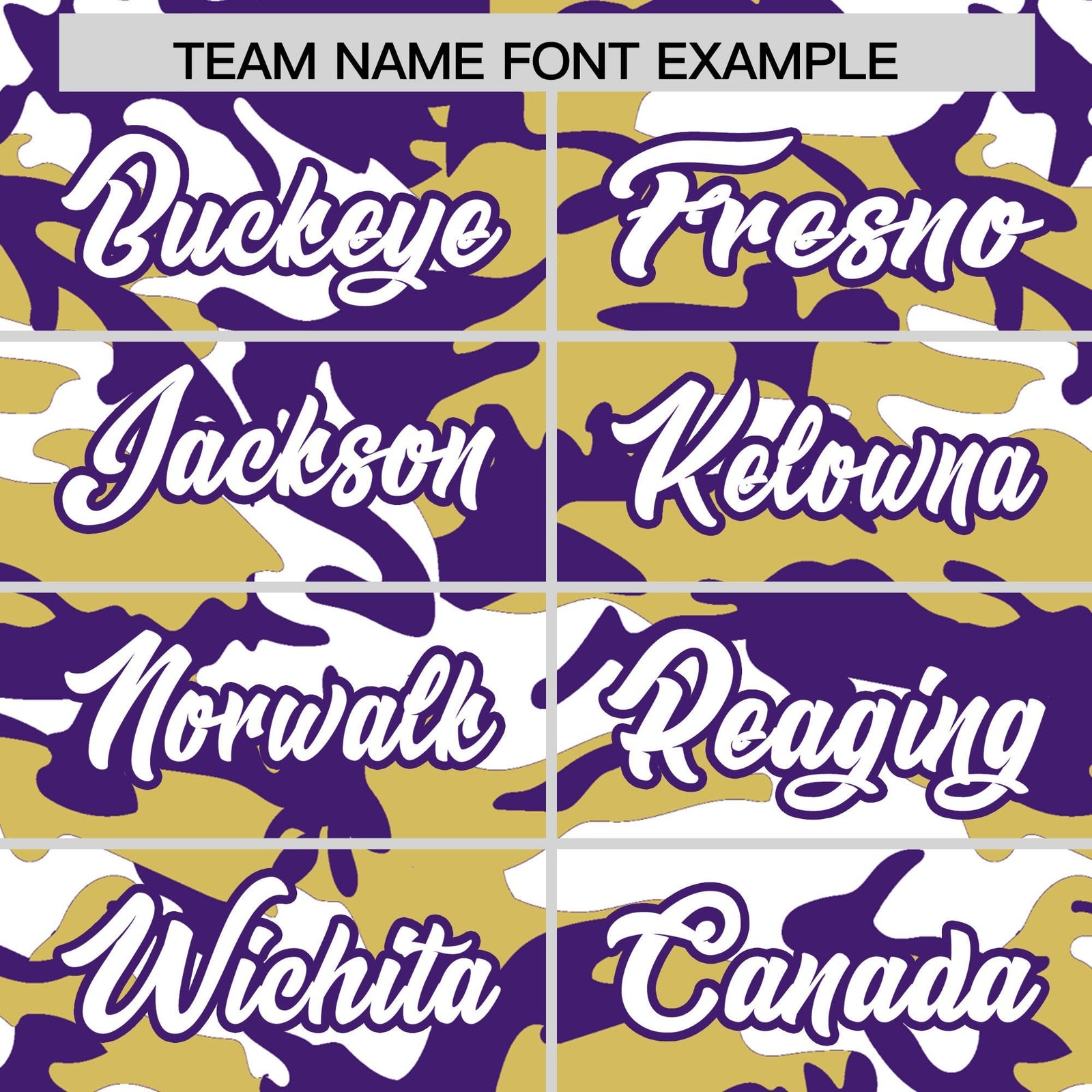 Custom Old Gold Purple White Camo Gradient Fashion Baseball Jersey | Perfect for Training,Sublimation Printed & Stitched,Add Name and Numbern,Perfect for Teams | KXKSHOP