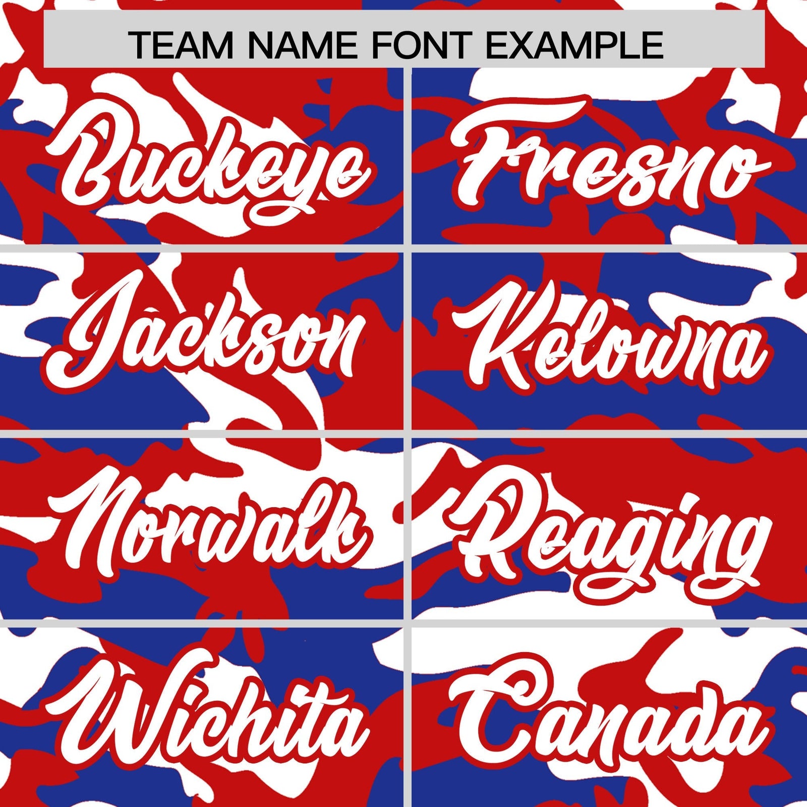 Custom Red Royal Blue White Camo Gradient Fashion Baseball Jersey | Perfect for Training,Sublimation Printed & Stitched,Add Name and Numbern,Perfect for Teams | KXKSHOP