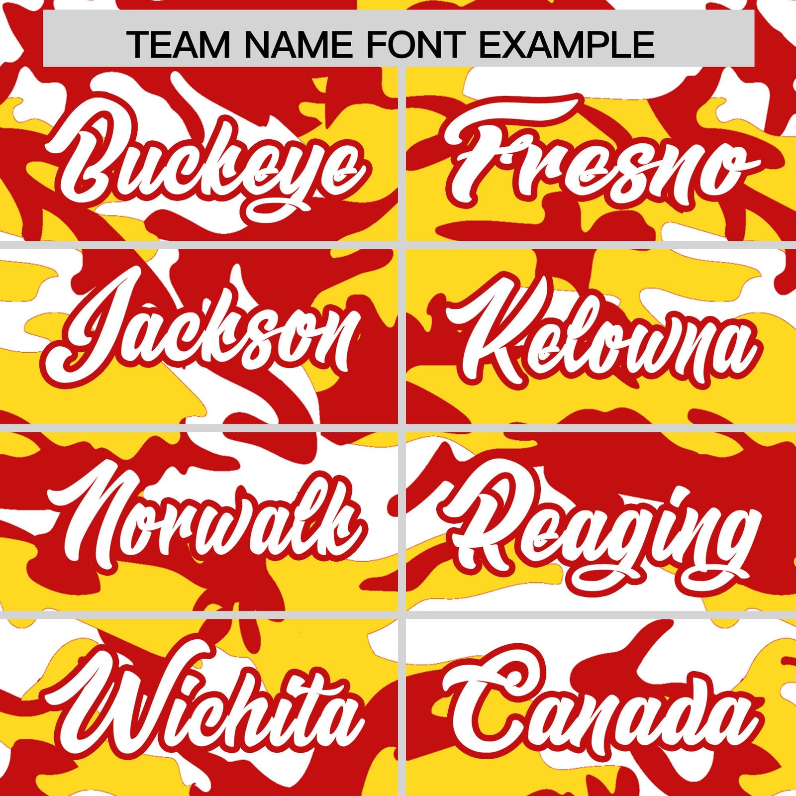 Custom Gold Red White Camo Gradient Fashion Baseball Jersey | Perfect for Training,Sublimation Printed & Stitched,Add Name and Numbern,Perfect for Teams | KXKSHOP