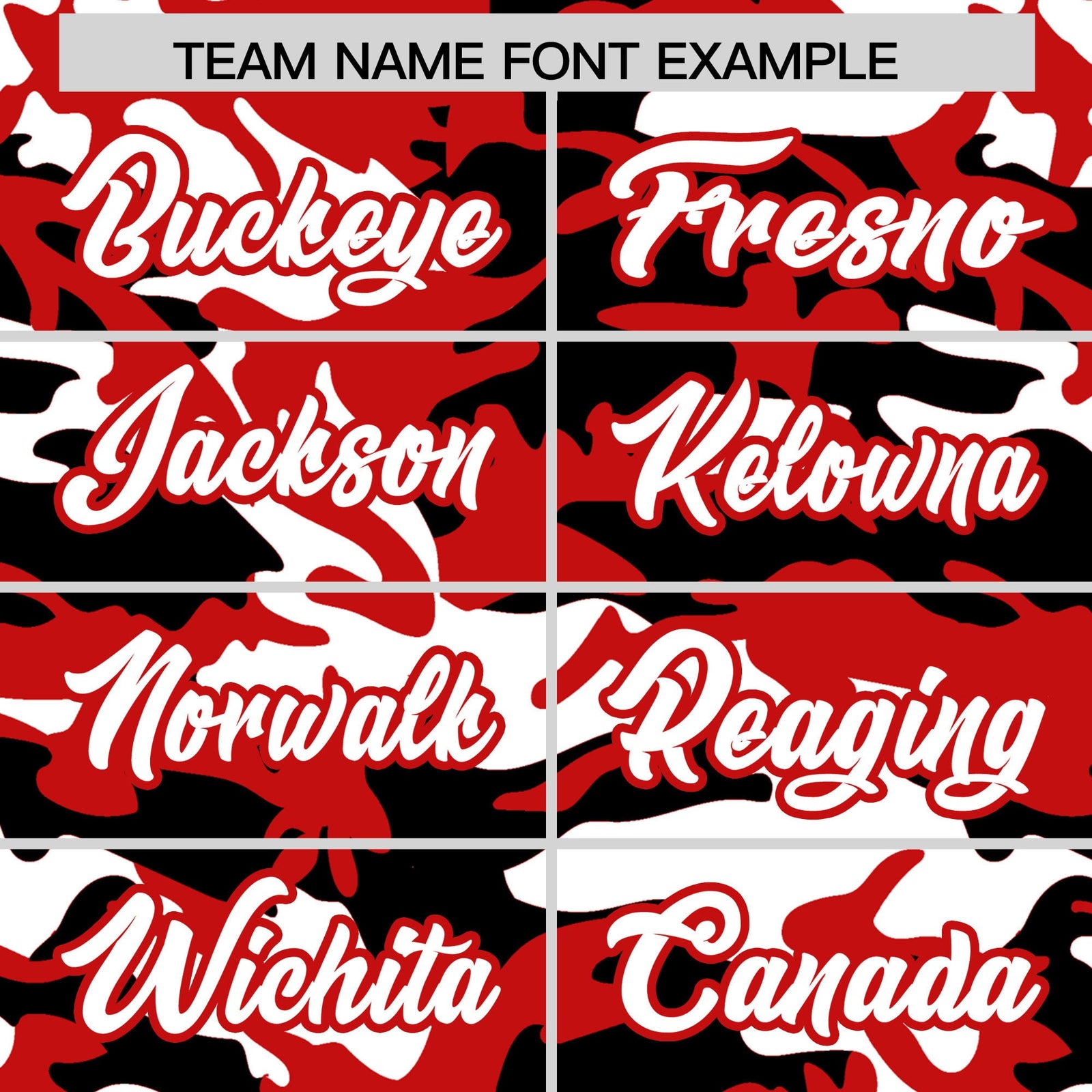 Custom Red Black White Camo Gradient Fashion Baseball Jersey | Perfect for Training,Sublimation Printed & Stitched,Add Name and Numbern,Perfect for Teams | KXKSHOP