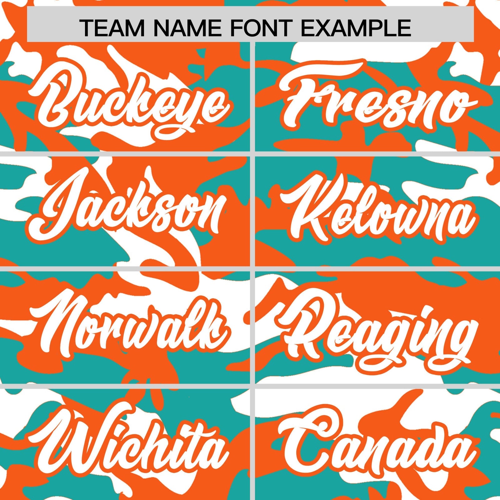 Custom Aqua White Orange Camo Gradient Fashion Baseball Jersey | Perfect for Training,Sublimation Printed & Stitched,Add Name and Numbern,Perfect for Teams | KXKSHOP