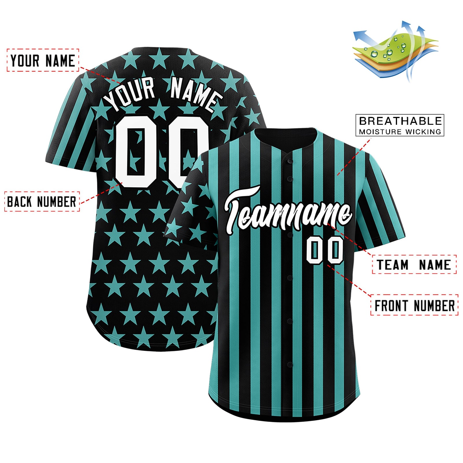 Custom Black Bright Green American Flag Graffiti Pattern Baseball Jersey| KXKSHOP
