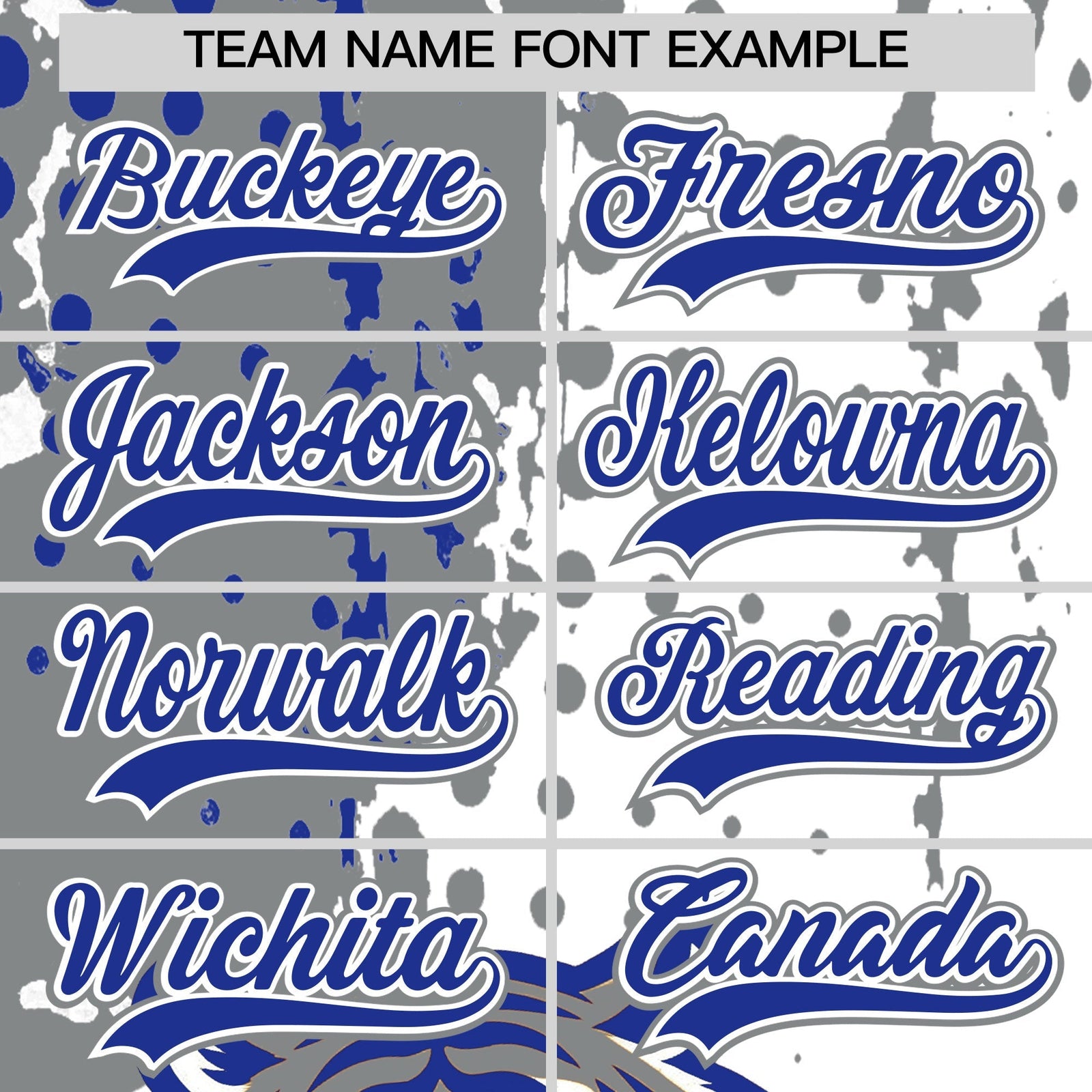 Custom White Gray Royal Blue Full-Snap Graffiti Pattern Tiger Graffiti Jersey Baseball Jersey| KXKSHOP