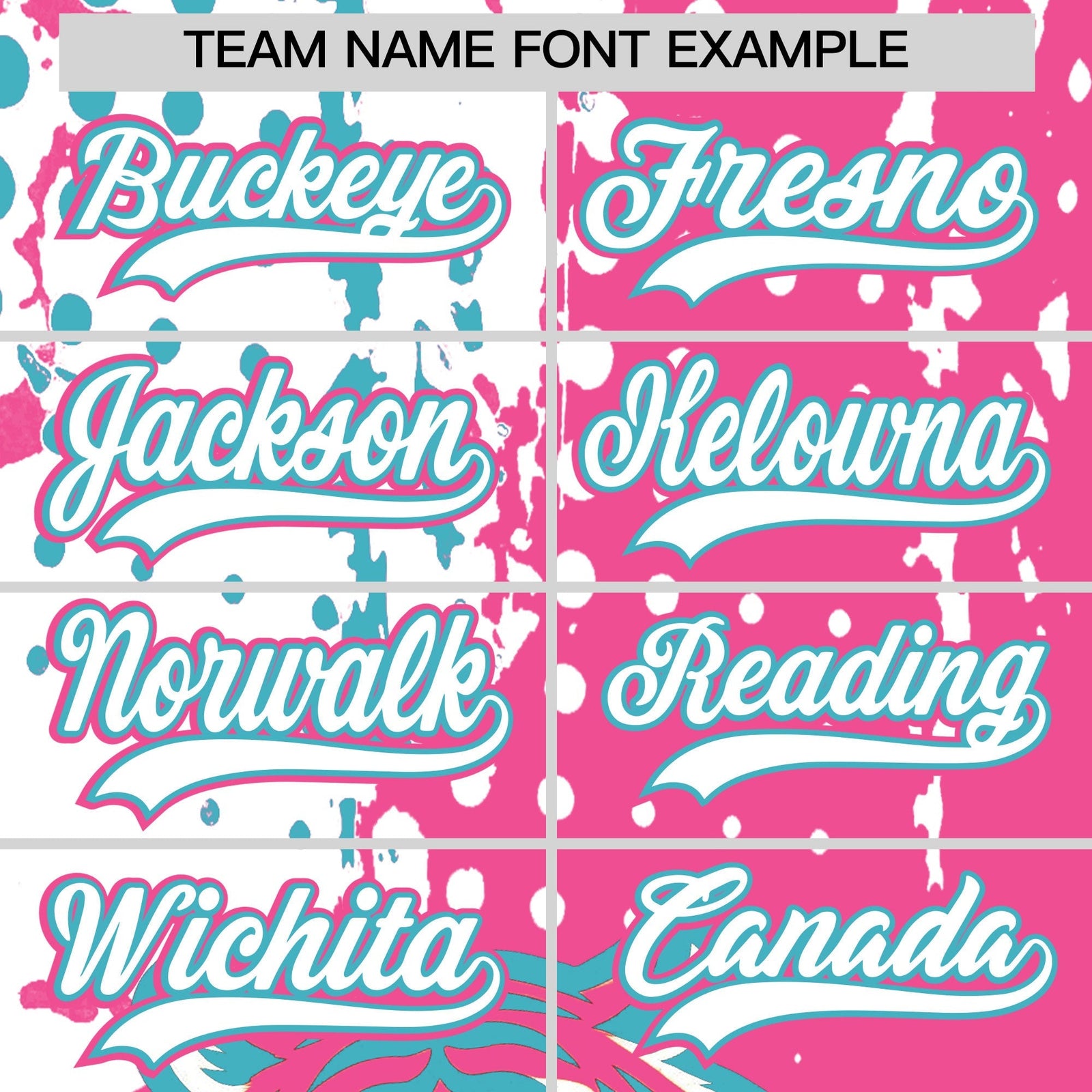Custom Pink White Sky Blue Full-Snap Graffiti Pattern Tiger Graffiti Jersey Baseball Jersey| KXKSHOP