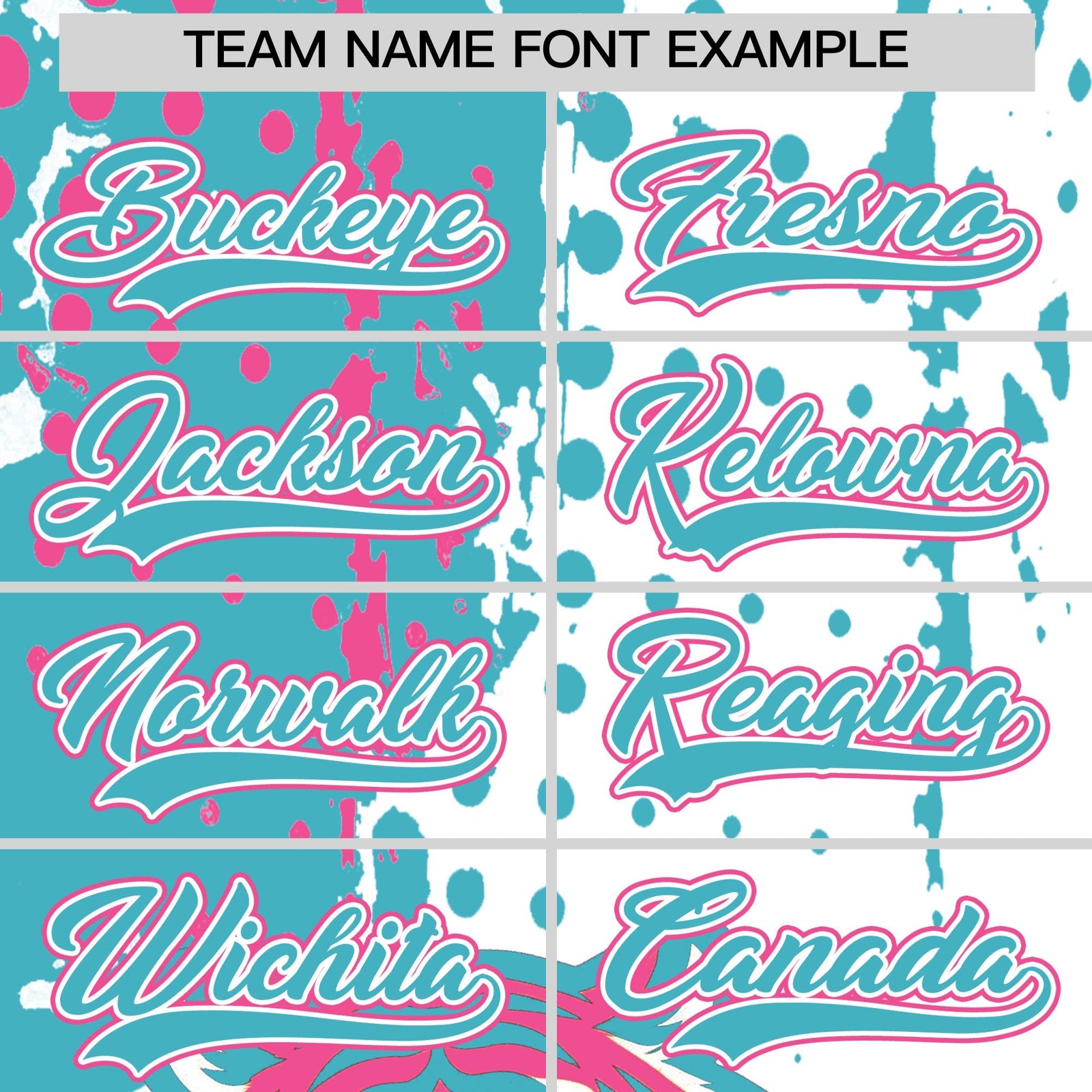 Custom White Aqua Pink Full-Snap Graffiti Pattern Tiger Graffiti Jersey Baseball Jersey| KXKSHOP