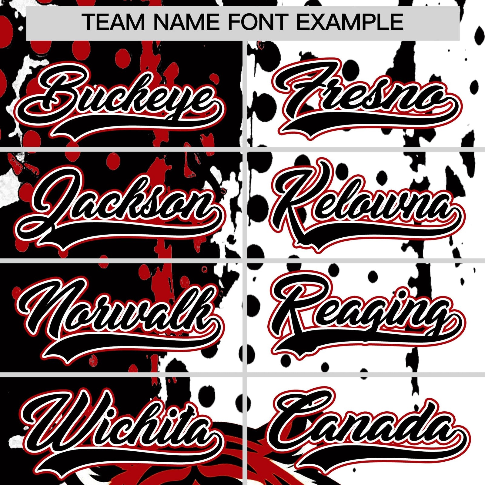 Custom White Black Red Full-Snap Graffiti Pattern Tiger Graffiti Jersey Baseball Jersey| KXKSHOP
