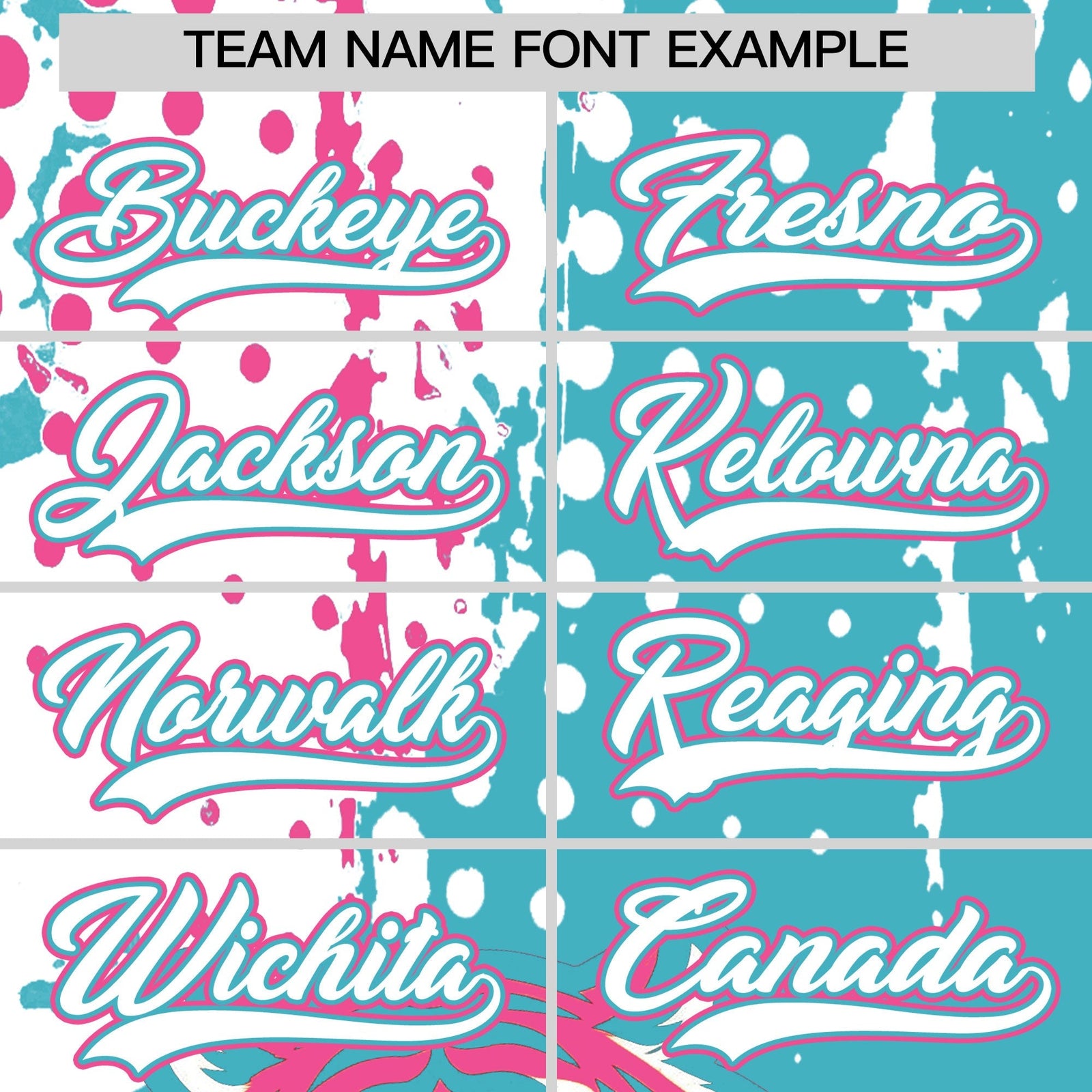 Custom Sky Blue White Pink Full-Snap Graffiti Pattern Tiger Graffiti Jersey Baseball Jersey| KXKSHOP