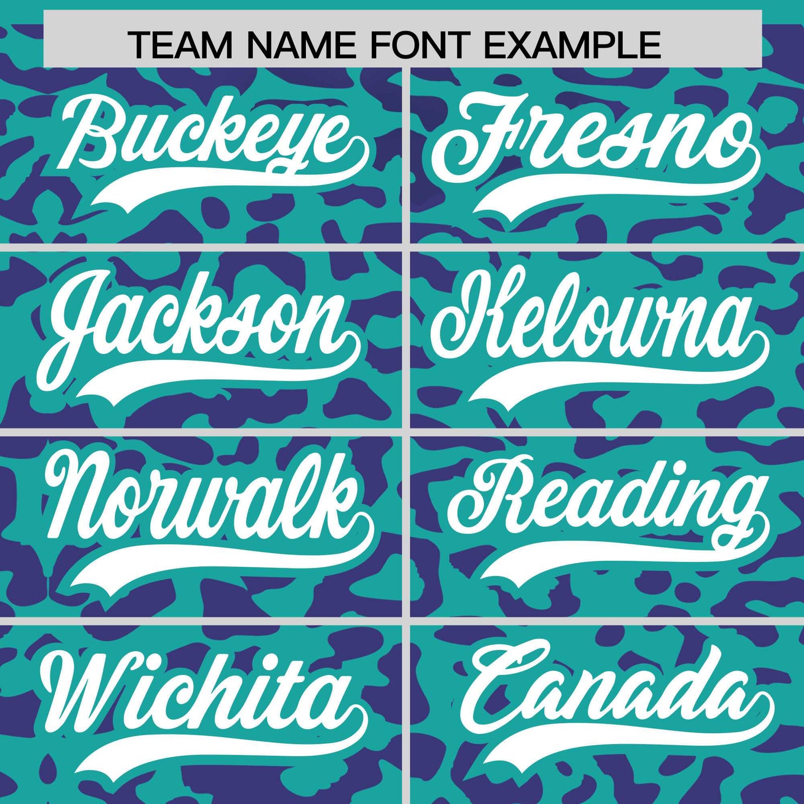 Custom Aqua Purple Leopard Print Pattern Authentic Baseball Jersey