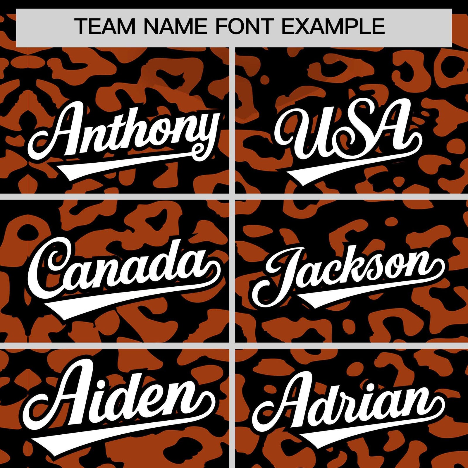 Custom Black Texas Orange Leopard Print Pattern Authentic Baseball Jersey