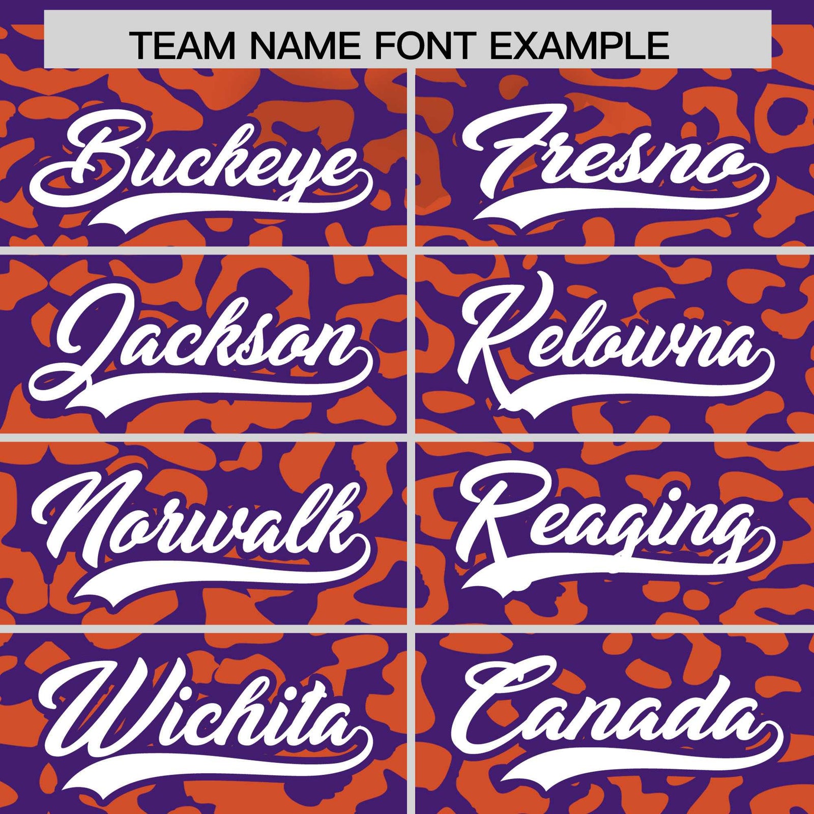 Custom Purple Orange Leopard Print Pattern Authentic Baseball Jersey