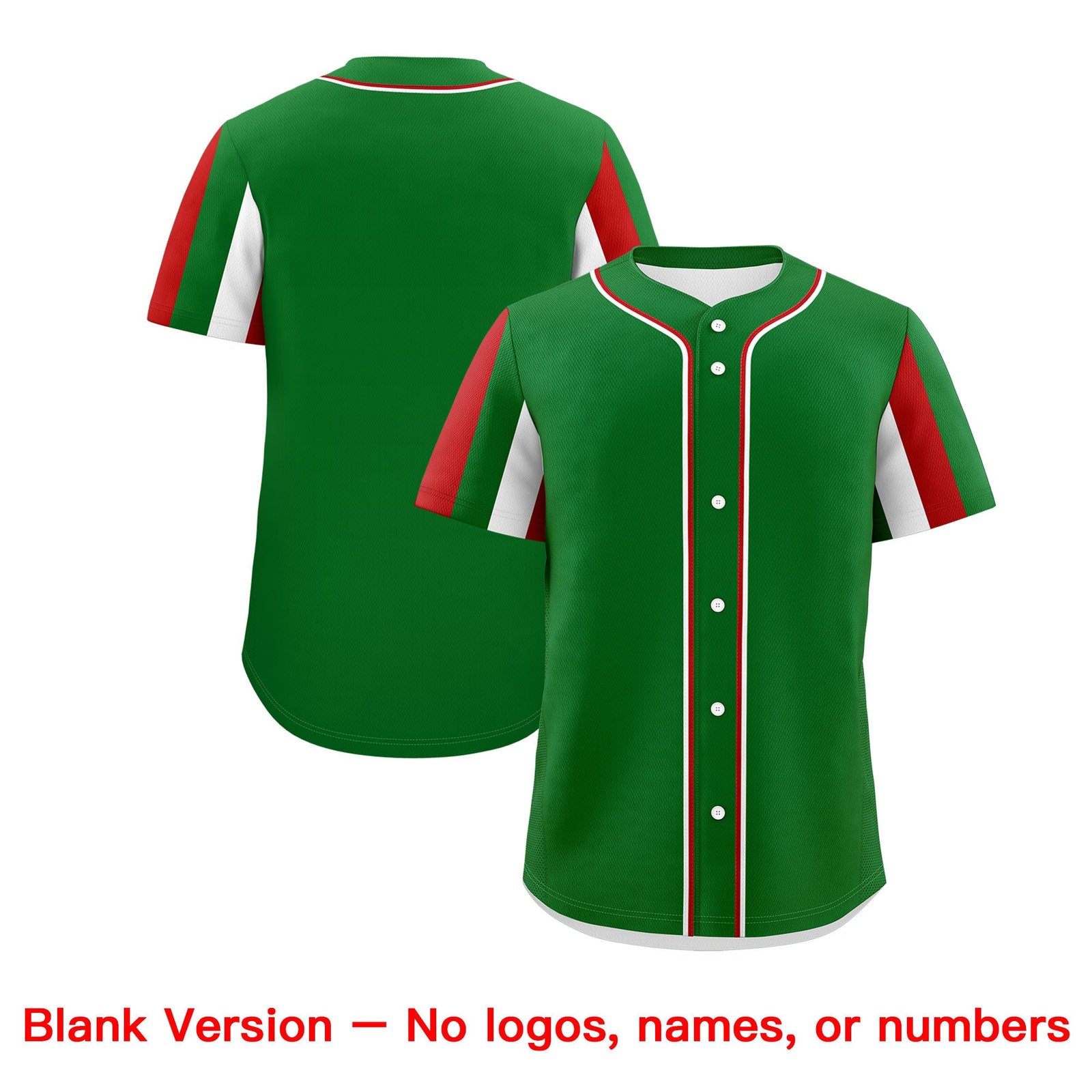 Custom Kelly Green White Red Graffiti Pattern Mexican style Stretch Fabric Baseball Jersey| KXKSHOP