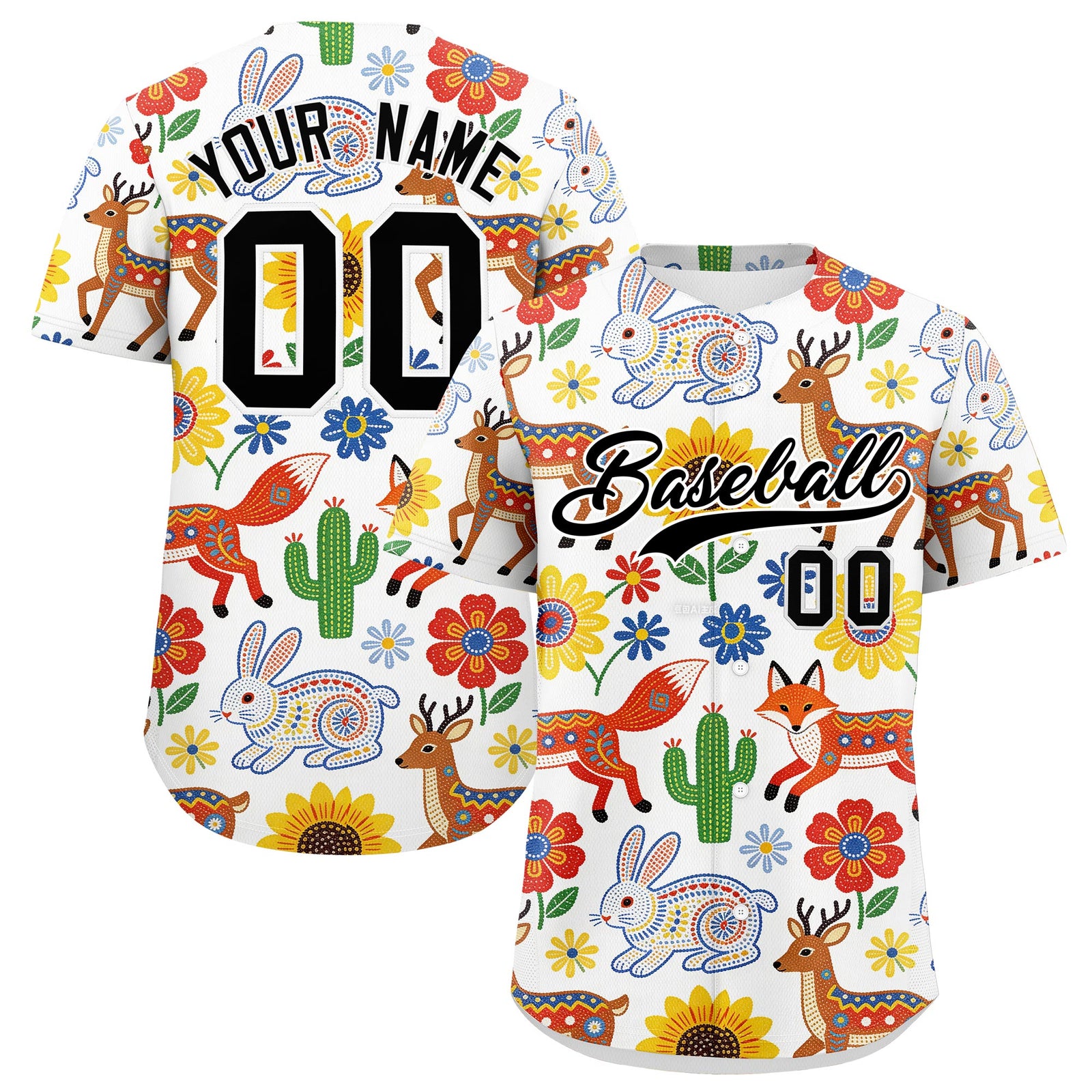 Custom White Black Graffiti Pattern Mexican style Stretch Fabric Baseball Jersey| KXKSHOP