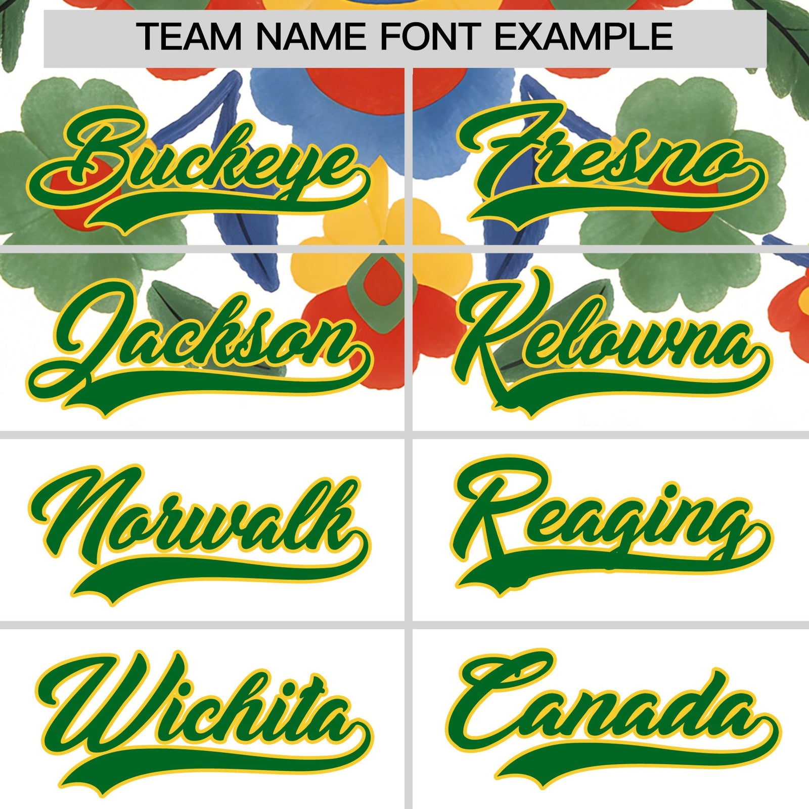Custom White Kelly Green Gold Graffiti Pattern Mexican style Stretch Fabric Baseball Jersey| KXKSHOP