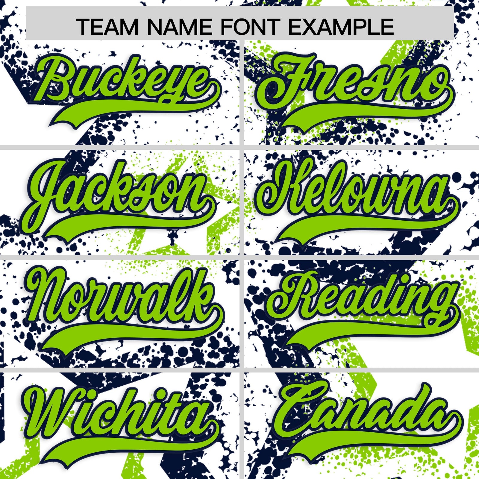 Custom White Neon Green Navy Star-Shaped Ink Texture Graffiti Pattern Baseball Jersey | Sublimation Printed & Stitched,Add Name and Numbern,Perfect for Parties,Perfect for Training | KXKSHOP