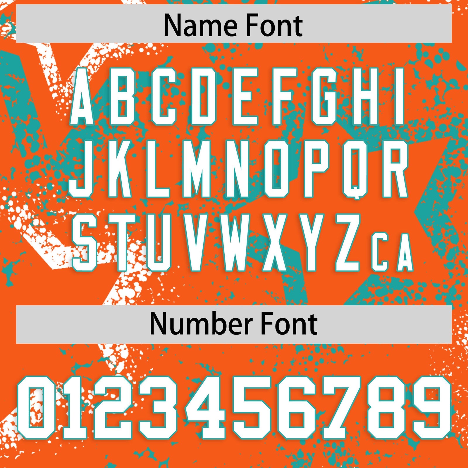 Custom Orange White Aqua Star-Shaped Ink Texture Graffiti Pattern Baseball Jersey | Sublimation Printed & Stitched,Add Name and Numbern,Perfect for Parties,Perfect for Training | KXKSHOP