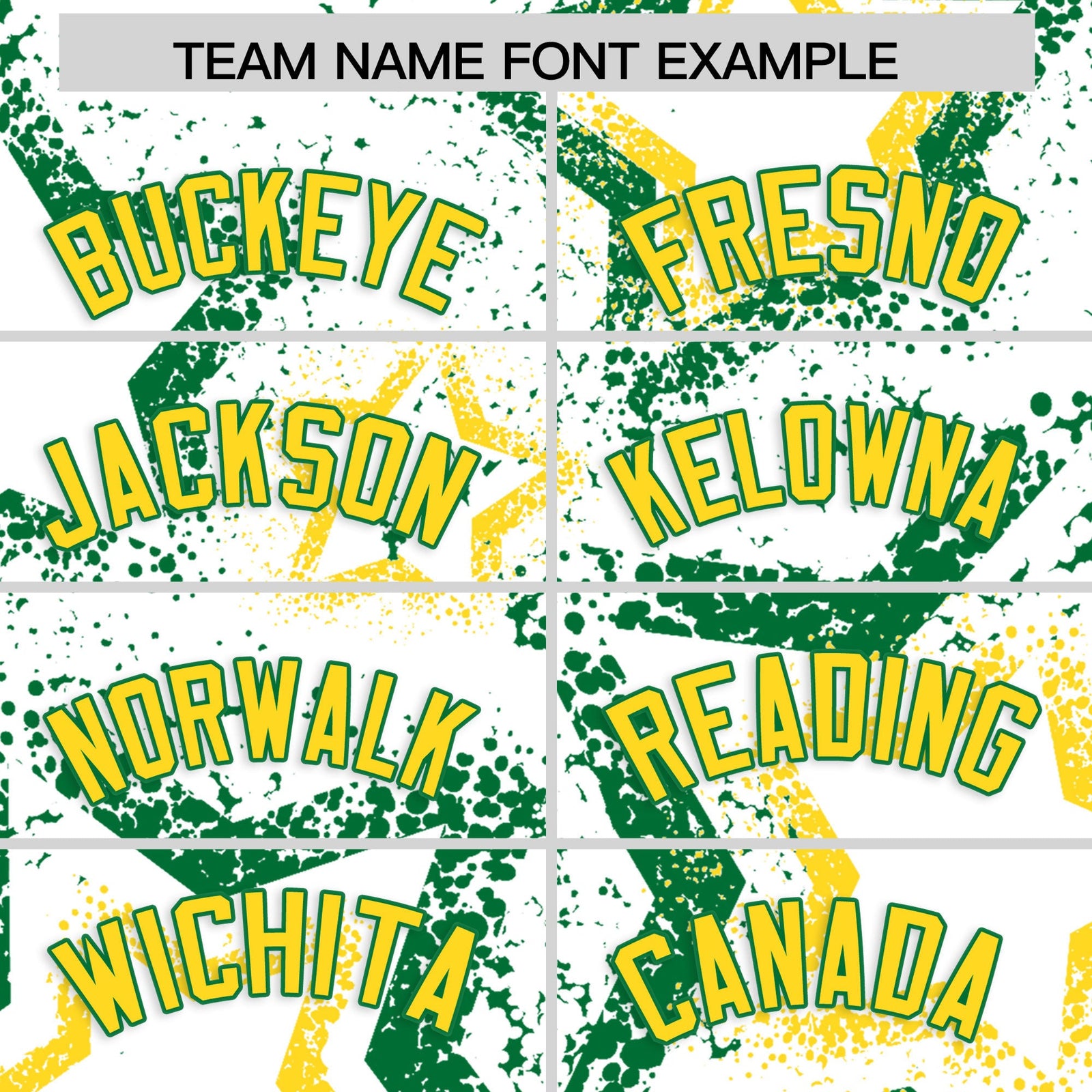 Custom White Kelly Green Gold Star-Shaped Ink Texture Graffiti Pattern Baseball Jersey | Sublimation Printed & Stitched,Add Name and Numbern,Perfect for Parties,Perfect for Training | KXKSHOP