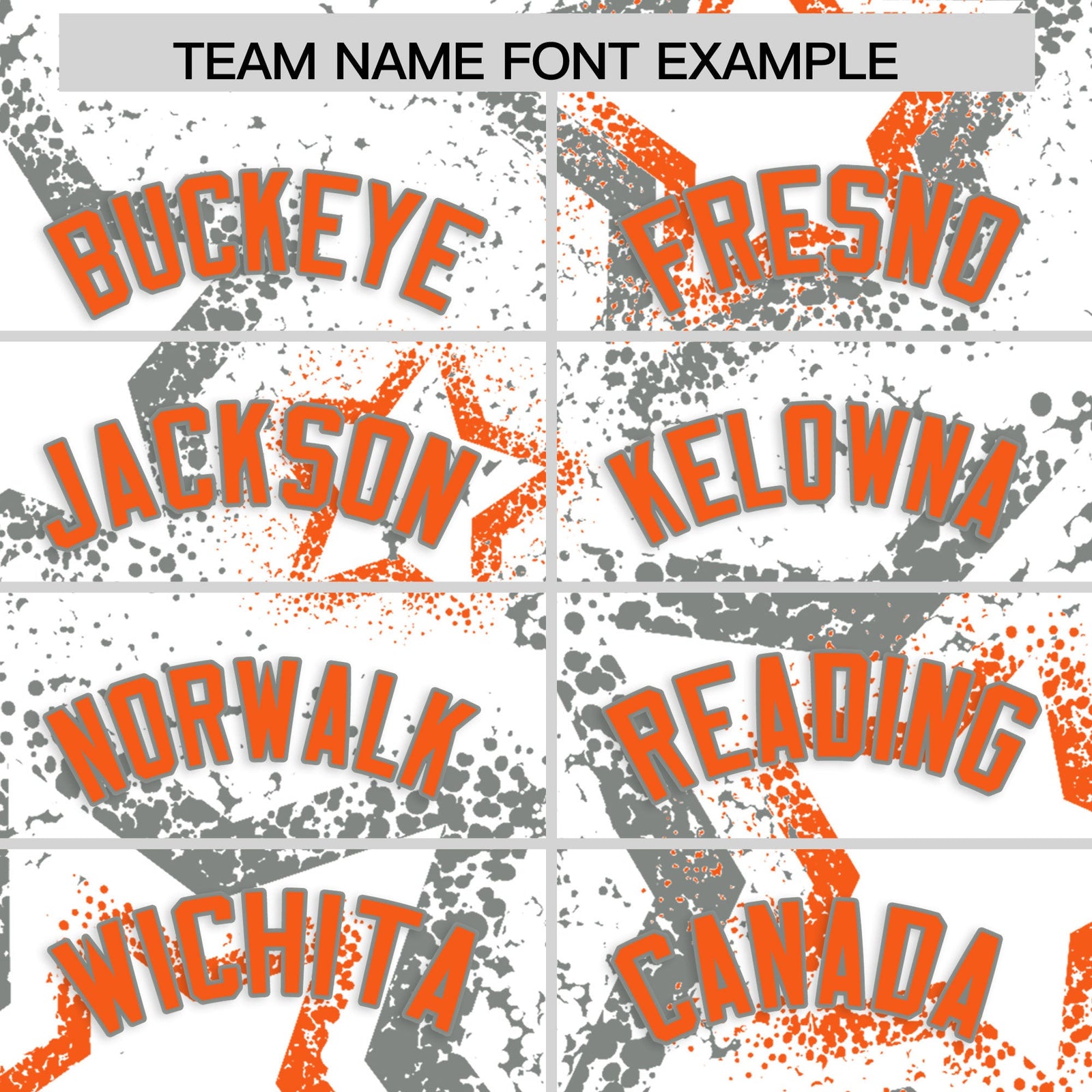 Custom White Orange Star-Shaped Ink Texture Graffiti Pattern Baseball Jersey | Sublimation Printed & Stitched,Add Name and Numbern,Perfect for Parties,Perfect for Training | KXKSHOP