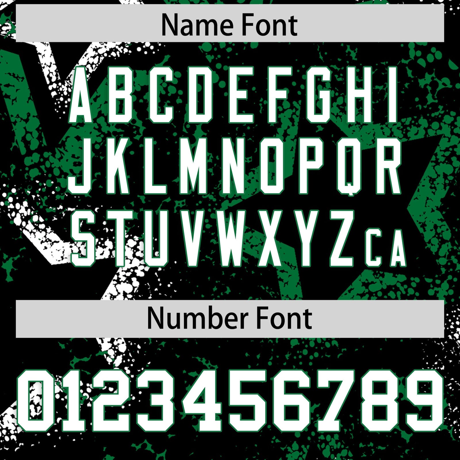 Custom Black White Kelly Green Star-Shaped Ink Texture Graffiti Pattern Baseball Jersey | Sublimation Printed & Stitched,Add Name and Numbern,Perfect for Parties,Perfect for Training | KXKSHOP