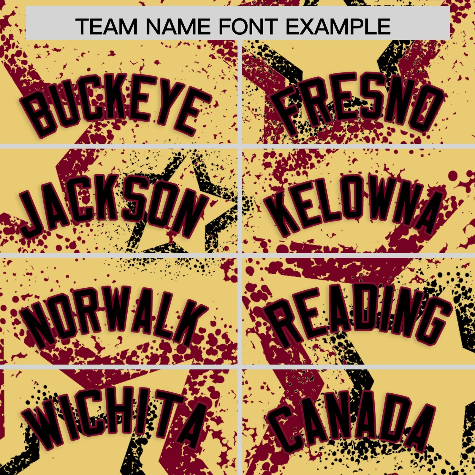 Custom Khaki Black Crimson Star-Shaped Ink Texture Graffiti Pattern Baseball Jersey | Sublimation Printed & Stitched,Add Name and Numbern,Perfect for Parties,Perfect for Training | KXKSHOP