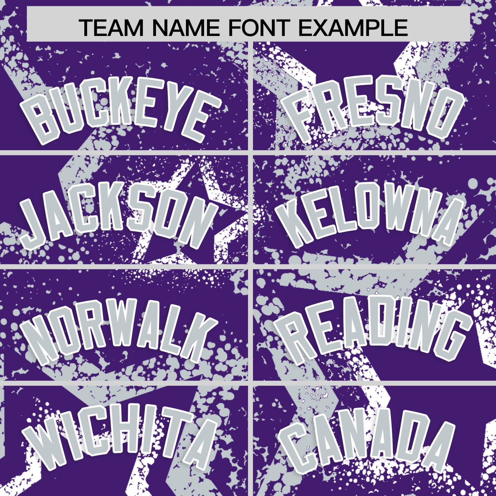 Custom Purple White Silver Star-Shaped Ink Texture Graffiti Pattern Baseball Jersey | Sublimation Printed & Stitched,Add Name and Numbern,Perfect for Parties,Perfect for Training | KXKSHOP