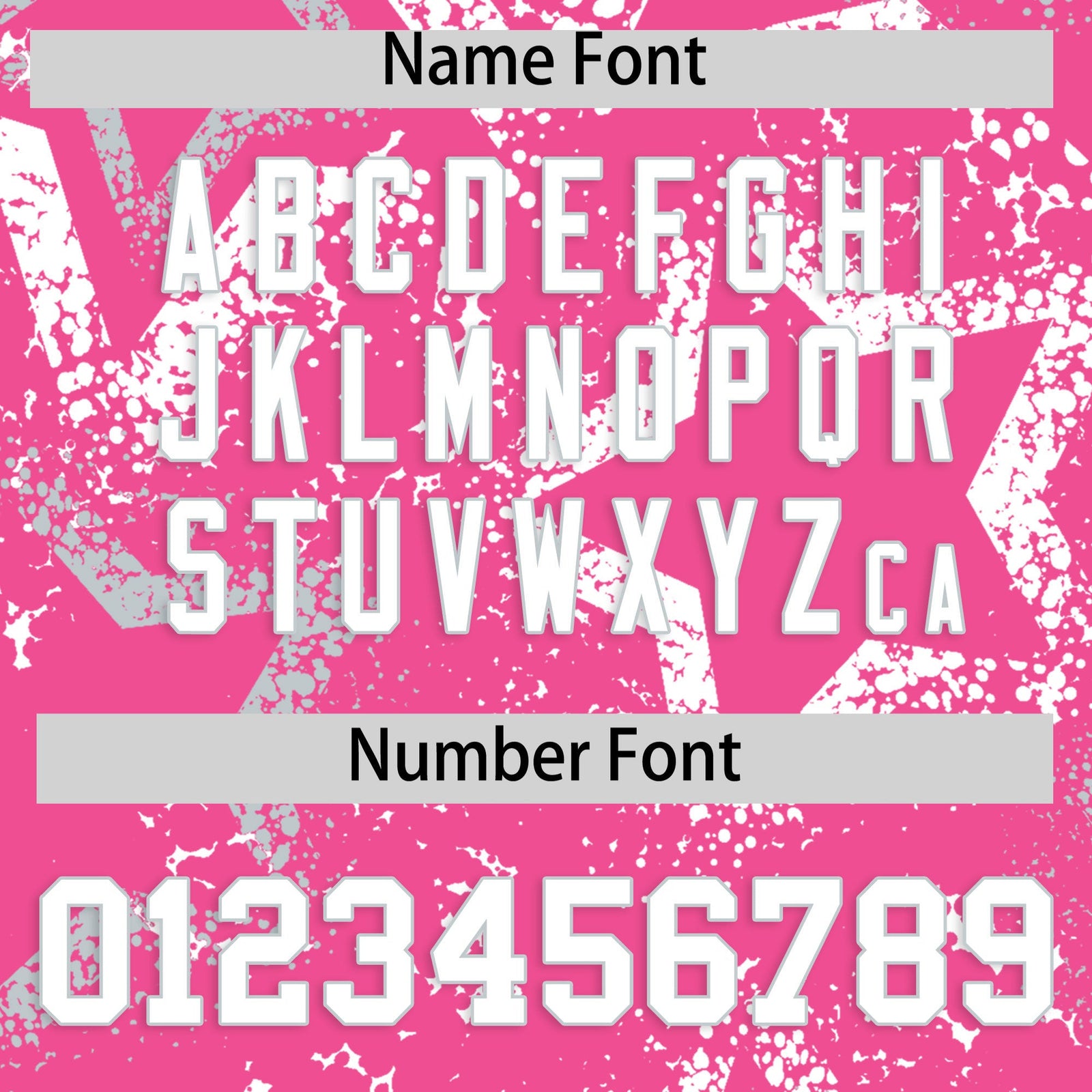 Custom Pink Silver White Star-Shaped Ink Texture Graffiti Pattern Baseball Jersey | Sublimation Printed & Stitched,Add Name and Numbern,Perfect for Parties,Perfect for Training | KXKSHOP