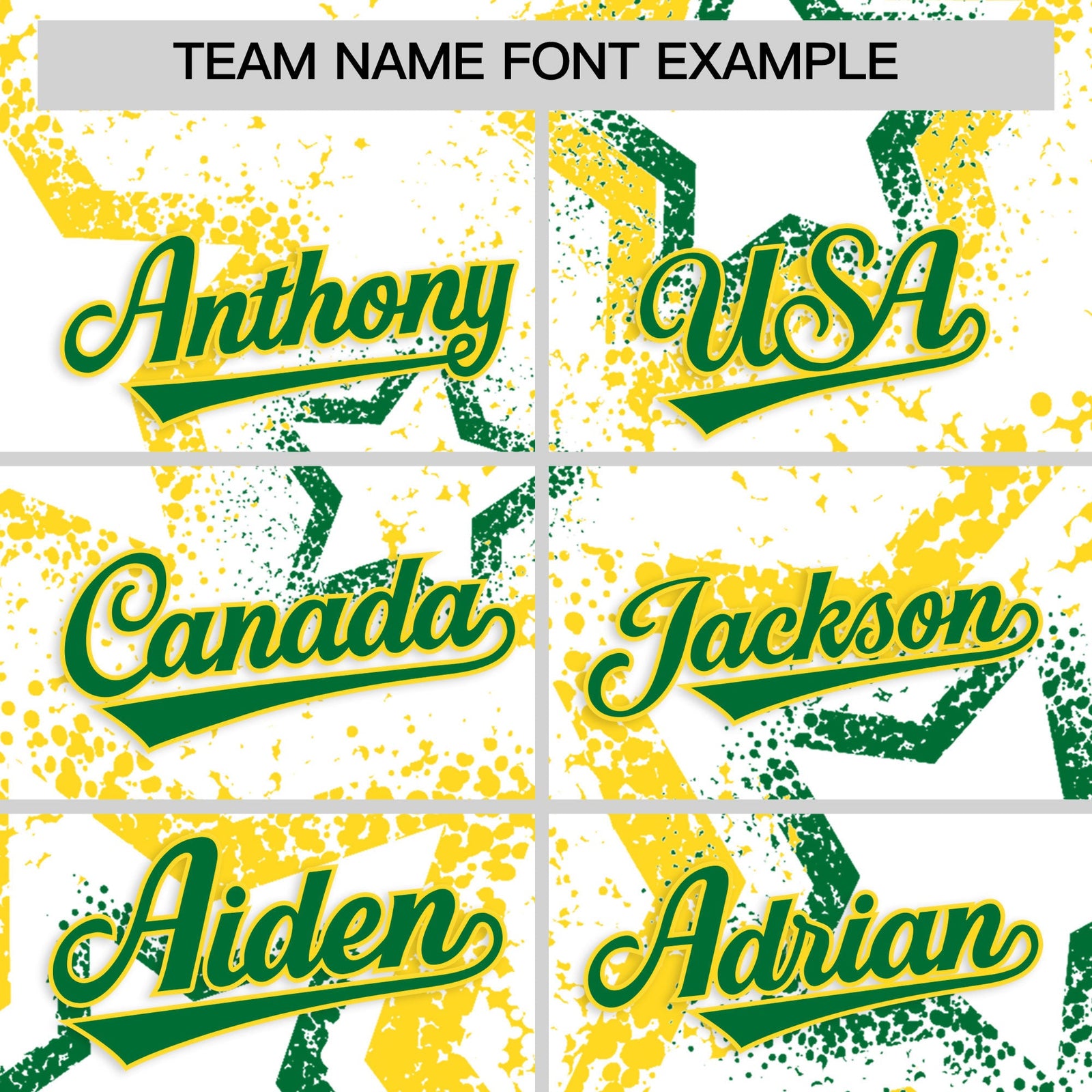 Custom White Gold Kelly Green Star-Shaped Ink Texture Graffiti Pattern Baseball Jersey | Sublimation Printed & Stitched,Add Name and Numbern,Perfect for Parties,Perfect for Training | KXKSHOP