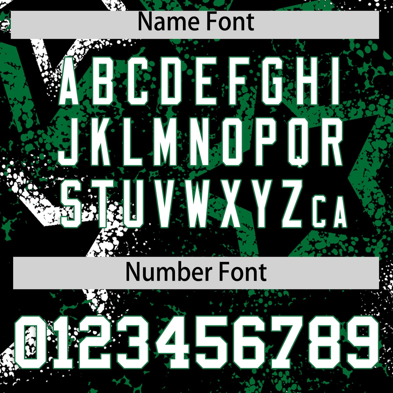 Custom Black White Kelly Green Star-Shaped Ink Texture Graffiti Pattern Baseball Jersey | Sublimation Printed & Stitched,Add Name and Numbern,Perfect for Parties,Perfect for Training | KXKSHOP