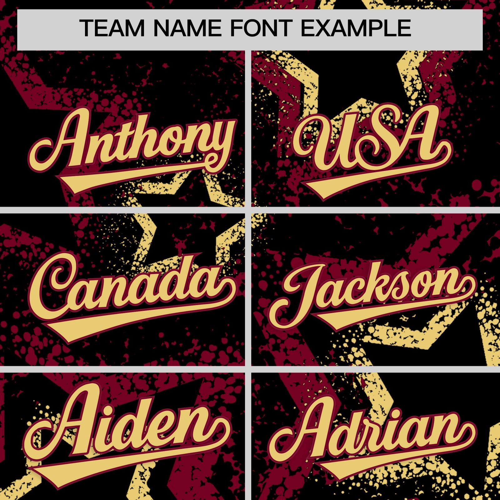 Custom Black Khaki Crimson Star-Shaped Ink Texture Graffiti Pattern Baseball Jersey | Sublimation Printed & Stitched,Add Name and Numbern,Perfect for Parties,Perfect for Training | KXKSHOP