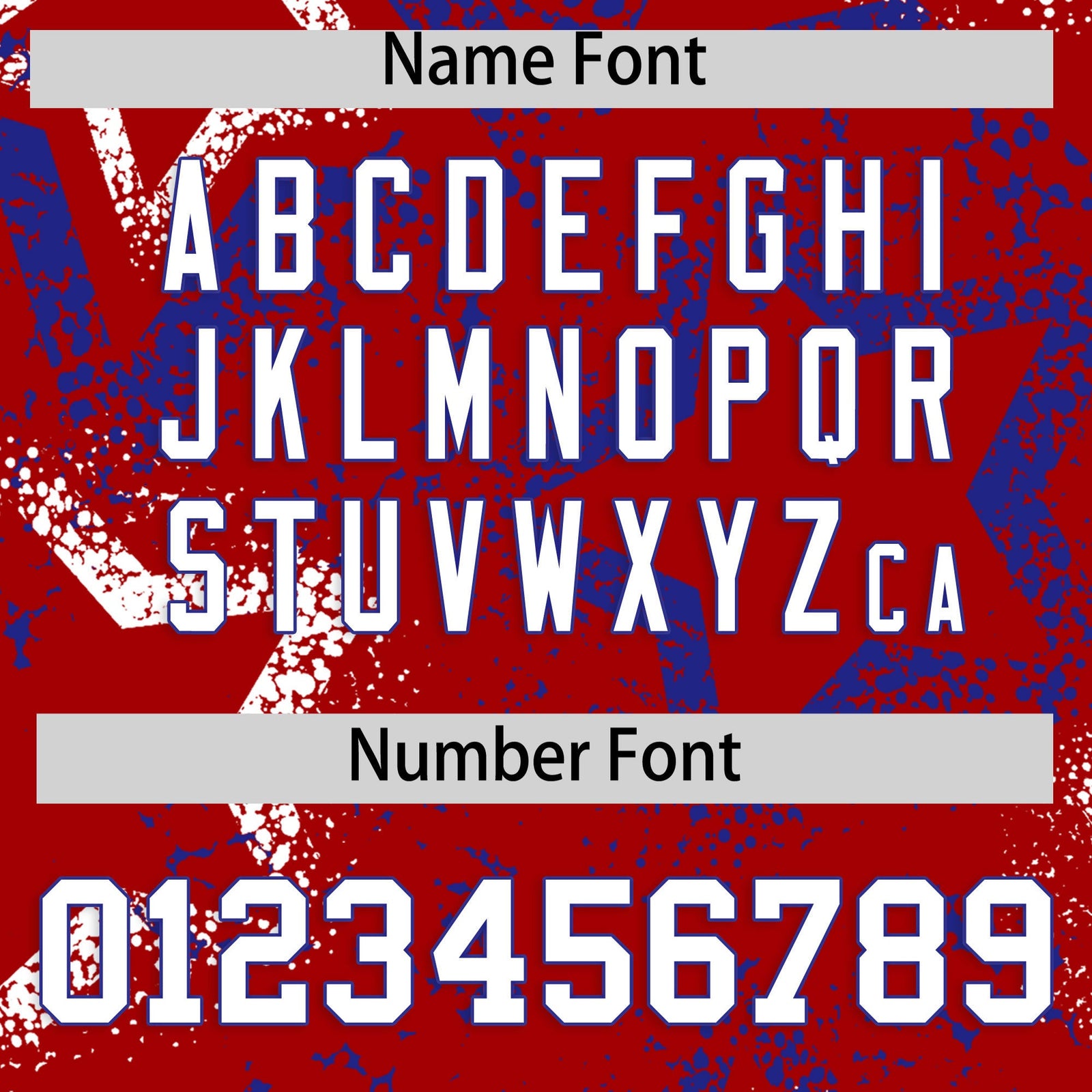 Custom Red White Royal Blue Star-Shaped Ink Texture Graffiti Pattern Baseball Jersey | Sublimation Printed & Stitched,Add Name and Numbern,Perfect for Parties,Perfect for Training | KXKSHOP