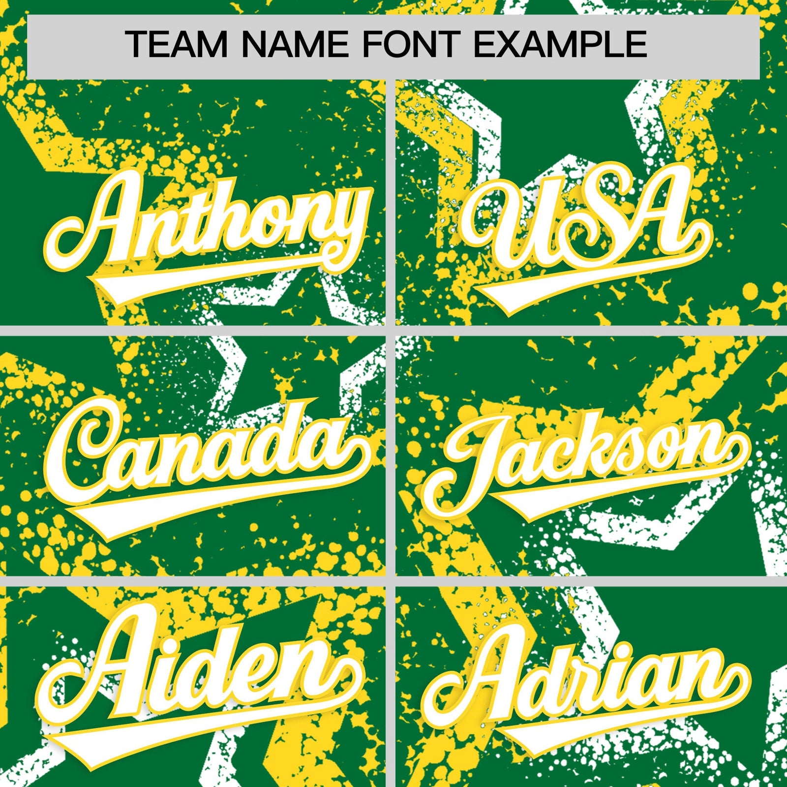 Custom Kelly Green White Gold Star-Shaped Ink Texture Graffiti Pattern Baseball Jersey | Sublimation Printed & Stitched,Add Name and Numbern,Perfect for Parties,Perfect for Training | KXKSHOP