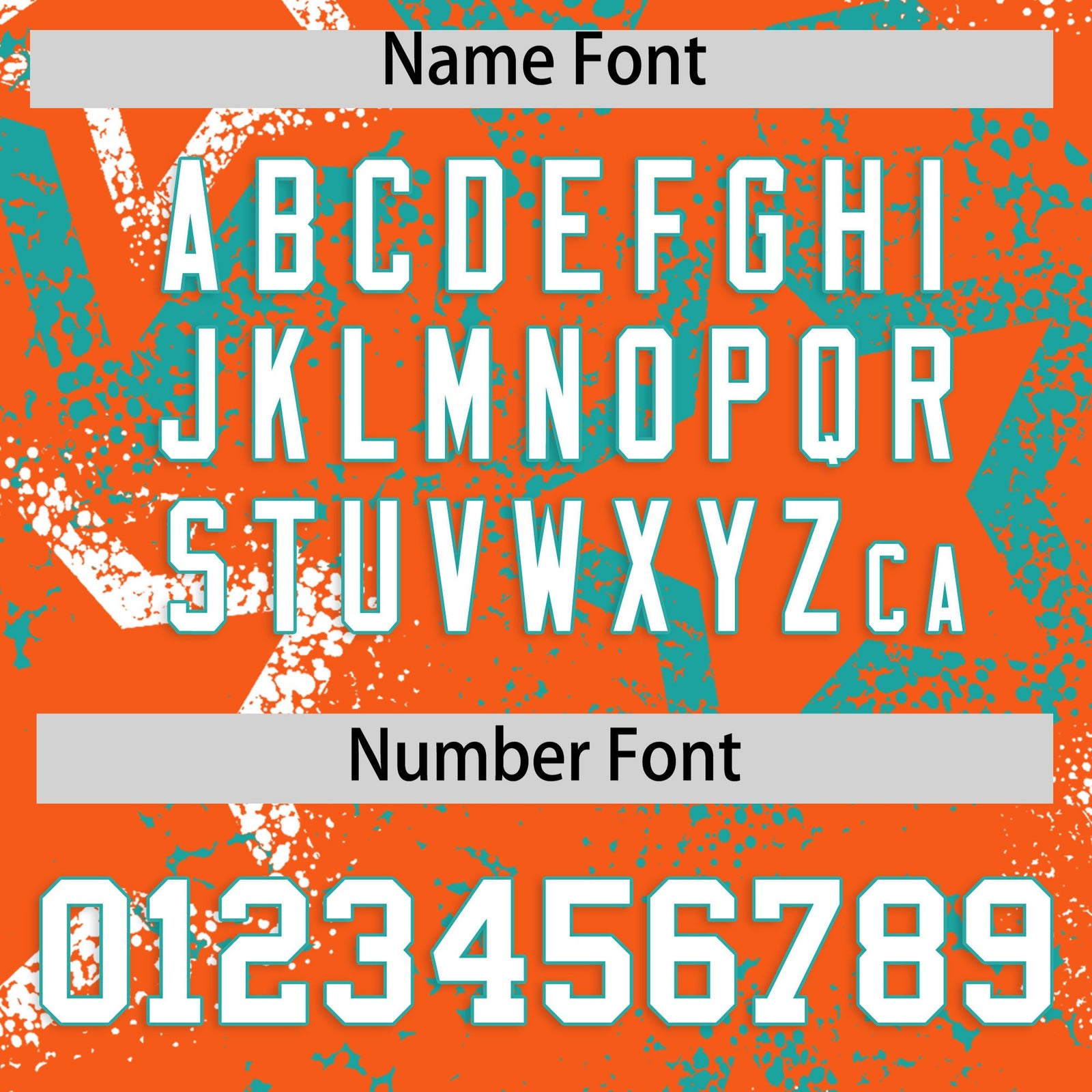 Custom Orange White Aqua Star-Shaped Ink Texture Graffiti Pattern Baseball Jersey | Sublimation Printed & Stitched,Add Name and Numbern,Perfect for Parties,Perfect for Training | KXKSHOP