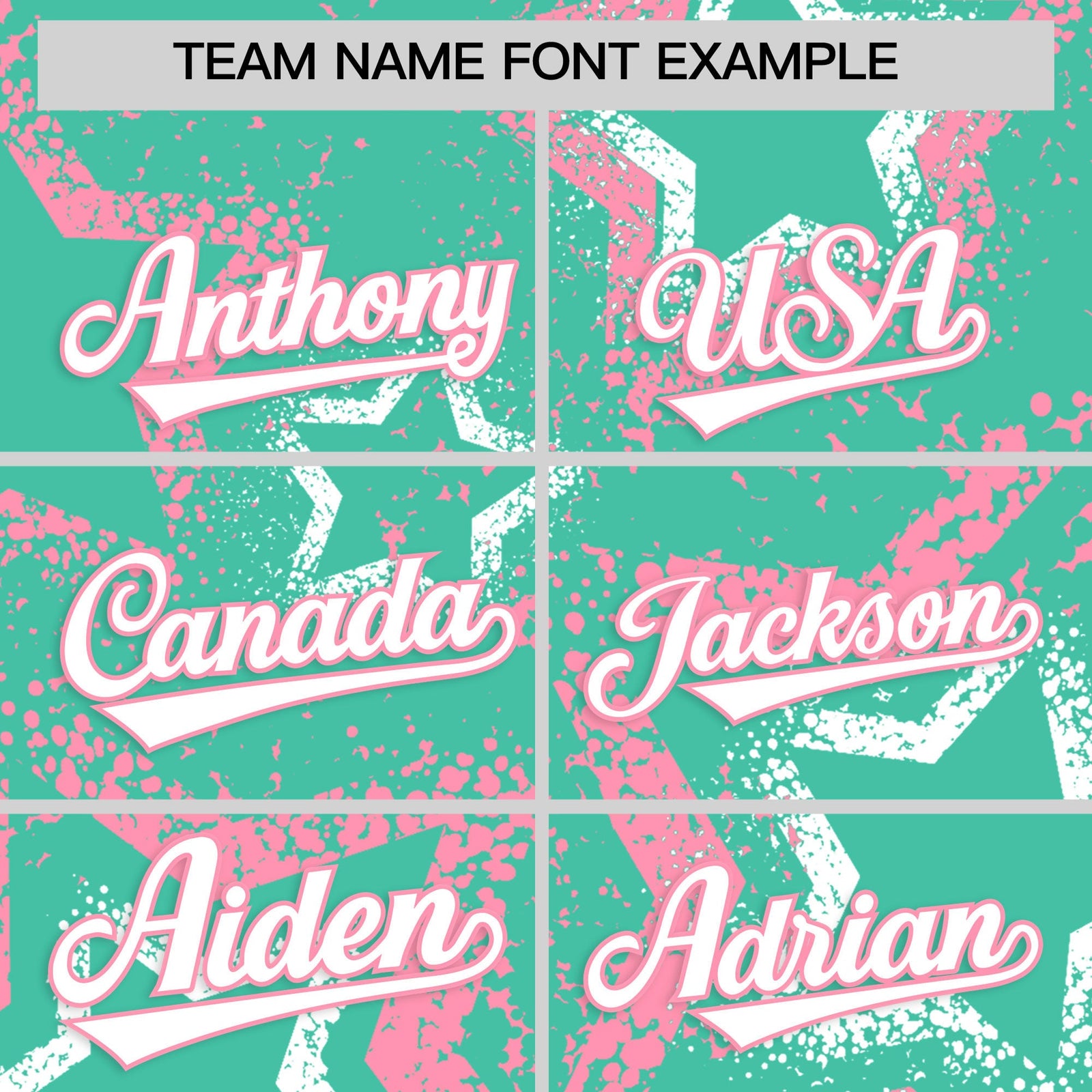 Custom Bright Green White Light Pink Star-Shaped Ink Texture Graffiti Pattern Baseball Jersey | Sublimation Printed & Stitched,Add Name and Numbern,Perfect for Parties,Perfect for Training | KXKSHOP