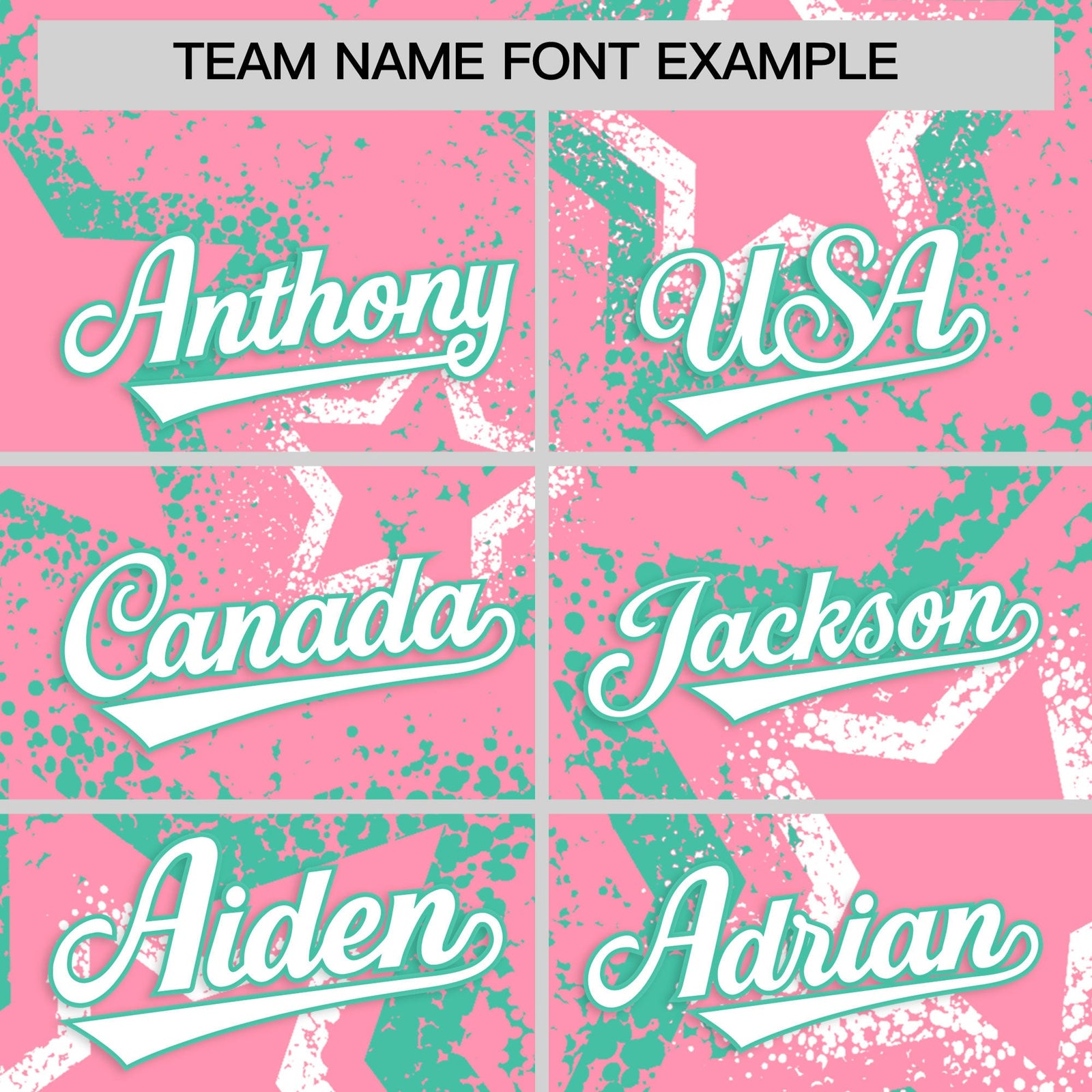 Custom Light Pink White Bright Green Star-Shaped Ink Texture Graffiti Pattern Baseball Jersey | Sublimation Printed & Stitched,Add Name and Numbern,Perfect for Parties,Perfect for Training | KXKSHOP