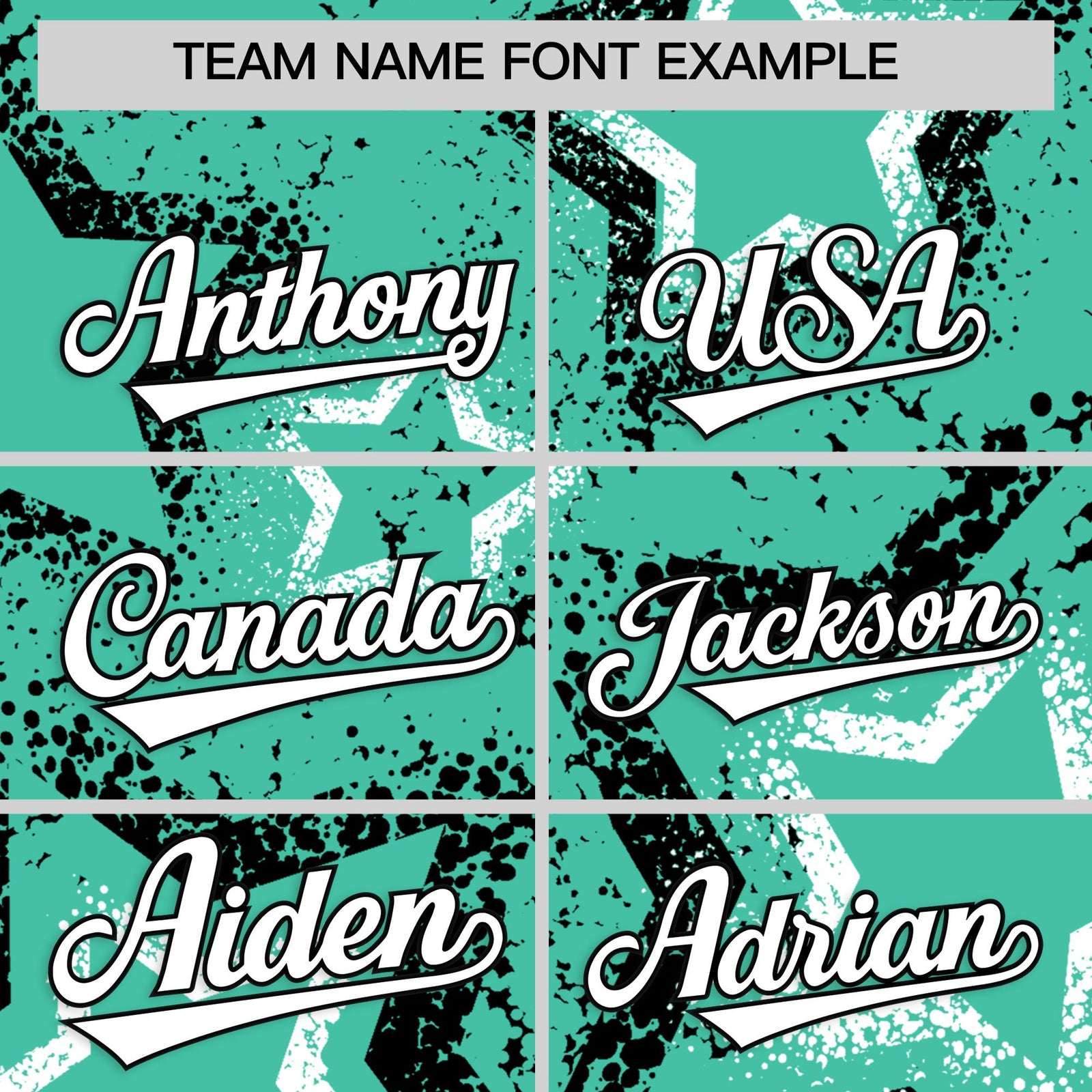 Custom Bright Green White Black Star-Shaped Ink Texture Graffiti Pattern Baseball Jersey | Sublimation Printed & Stitched,Add Name and Numbern,Perfect for Parties,Perfect for Training | KXKSHOP