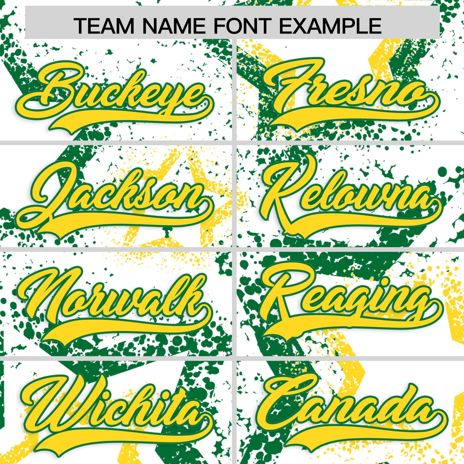 Custom White Kelly Green Gold Star-Shaped Ink Texture Graffiti Pattern Baseball Jersey | Sublimation Printed & Stitched,Add Name and Numbern,Perfect for Parties,Perfect for Training | KXKSHOP
