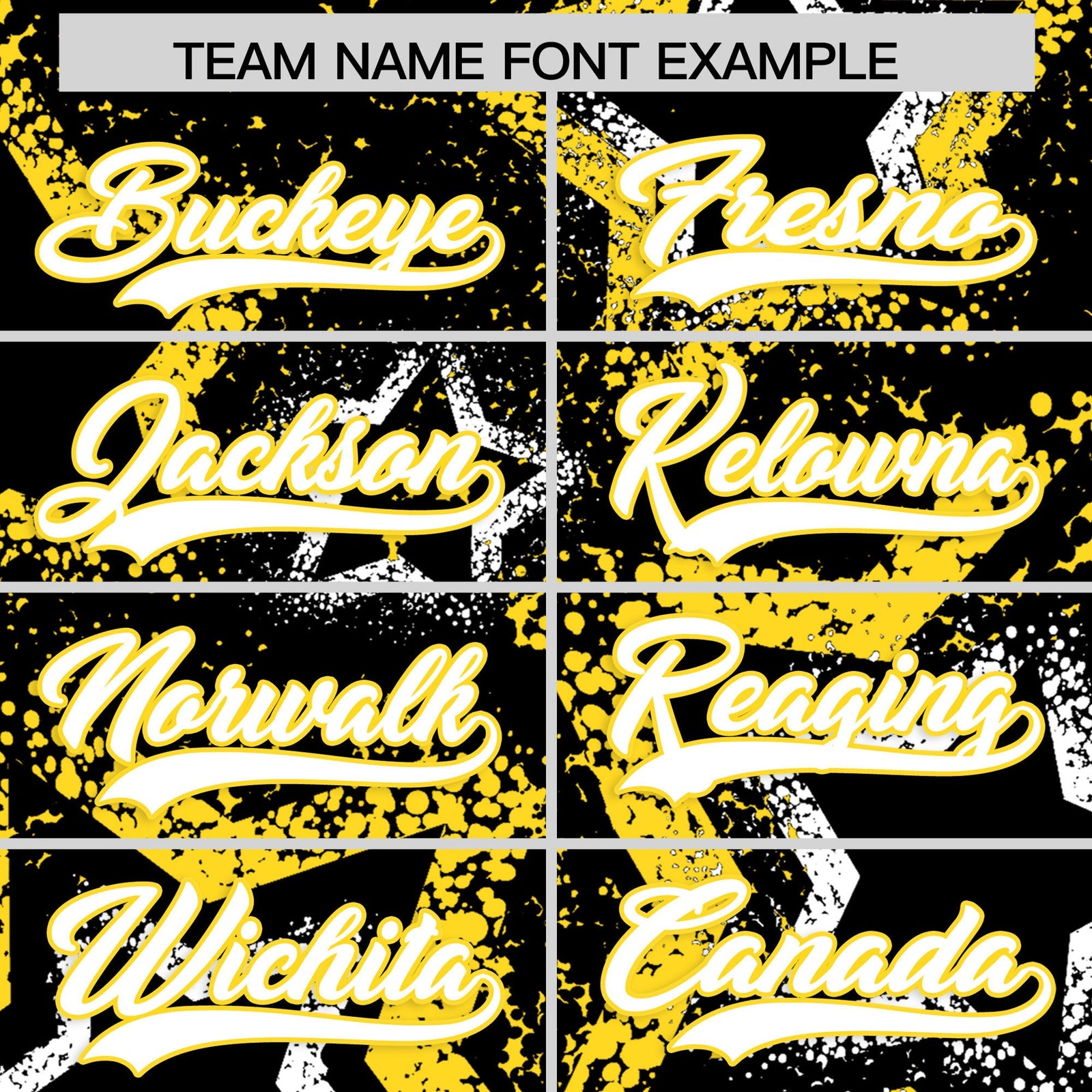 Custom Black White Gold Star-Shaped Ink Texture Graffiti Pattern Baseball Jersey | Sublimation Printed & Stitched,Add Name and Numbern,Perfect for Parties,Perfect for Training | KXKSHOP
