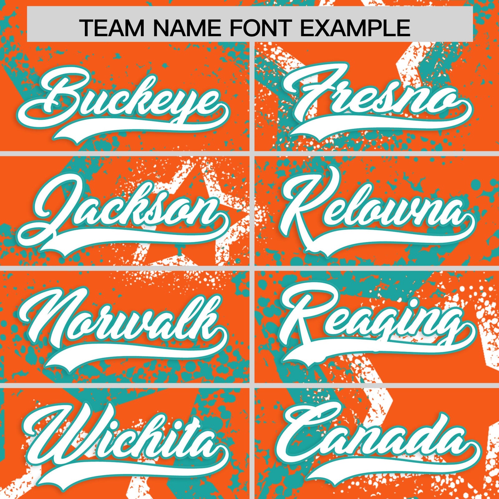 Custom Orange White Aqua Star-Shaped Ink Texture Graffiti Pattern Baseball Jersey | Sublimation Printed & Stitched,Add Name and Numbern,Perfect for Parties,Perfect for Training | KXKSHOP